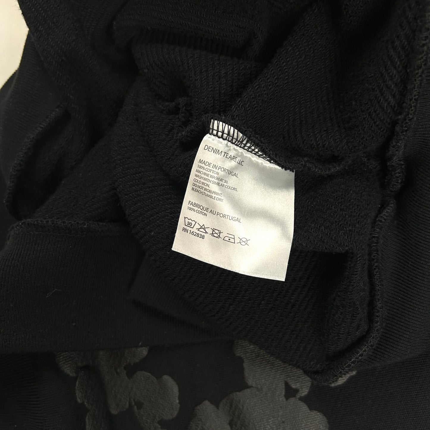Denim Tears Black Monochrome Hoodie