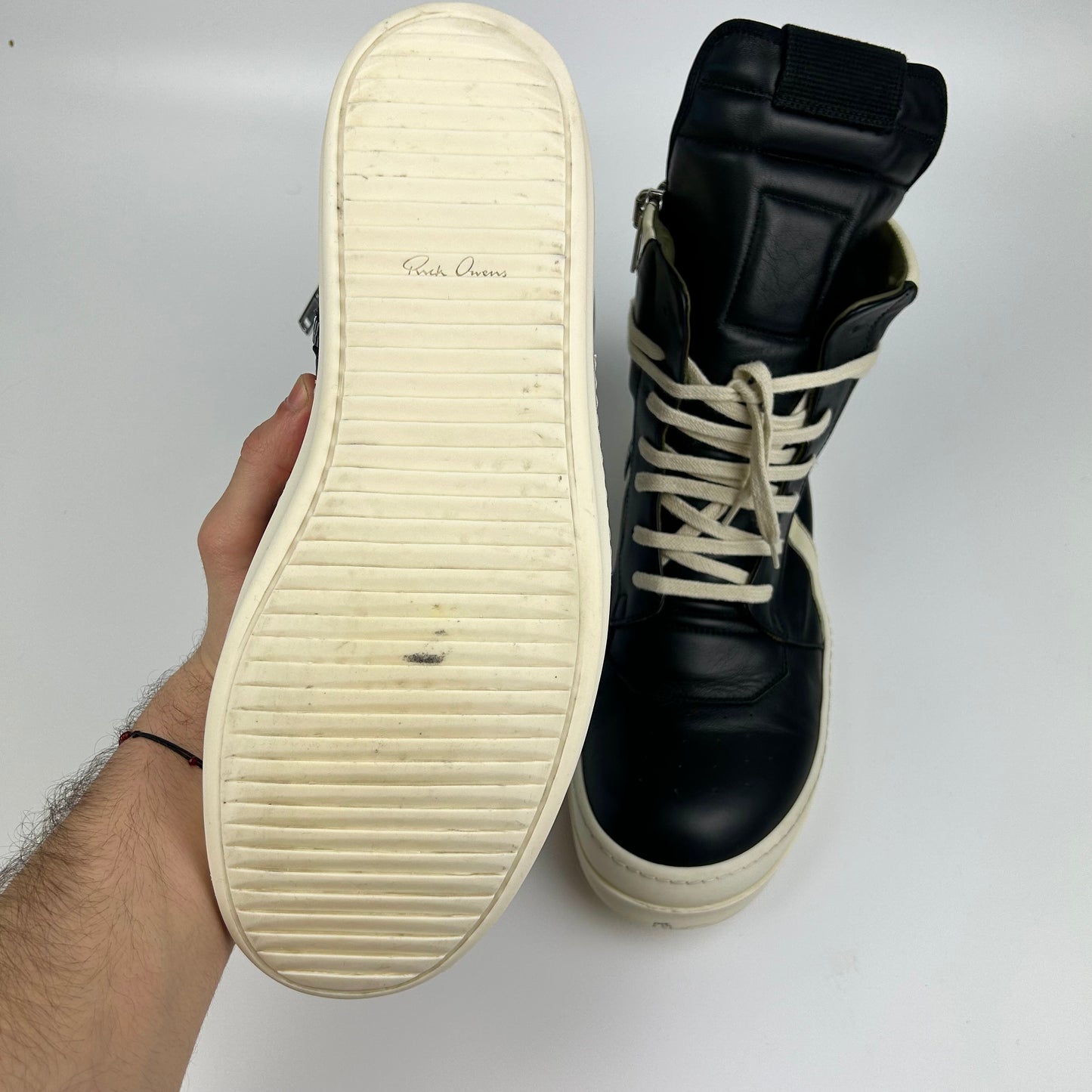 Rick Owens Geobasket Black Milk