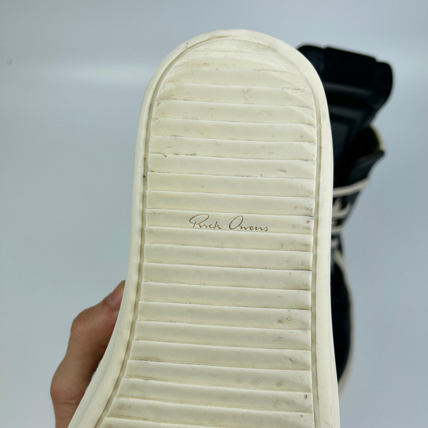 Rick Owens Geobasket Black Milk