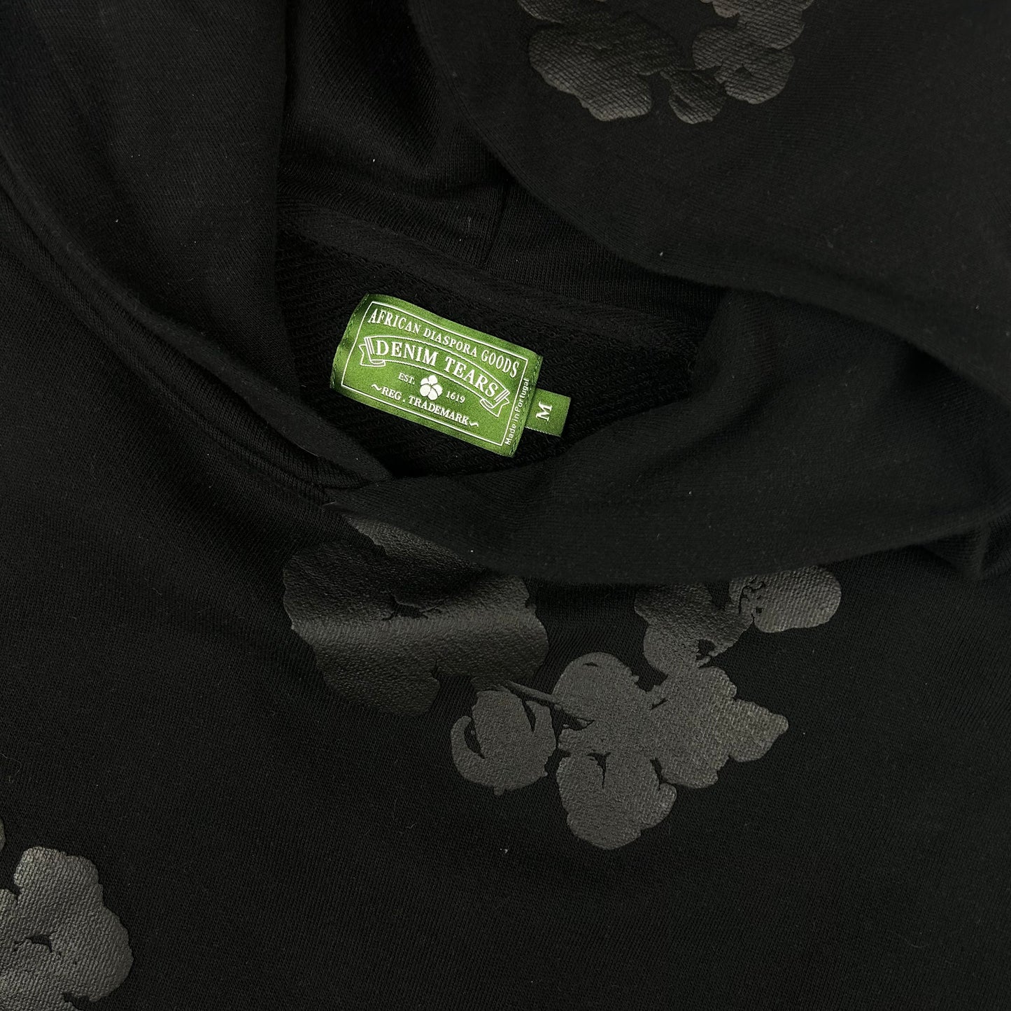 Denim Tears Black Monochrome Hoodie