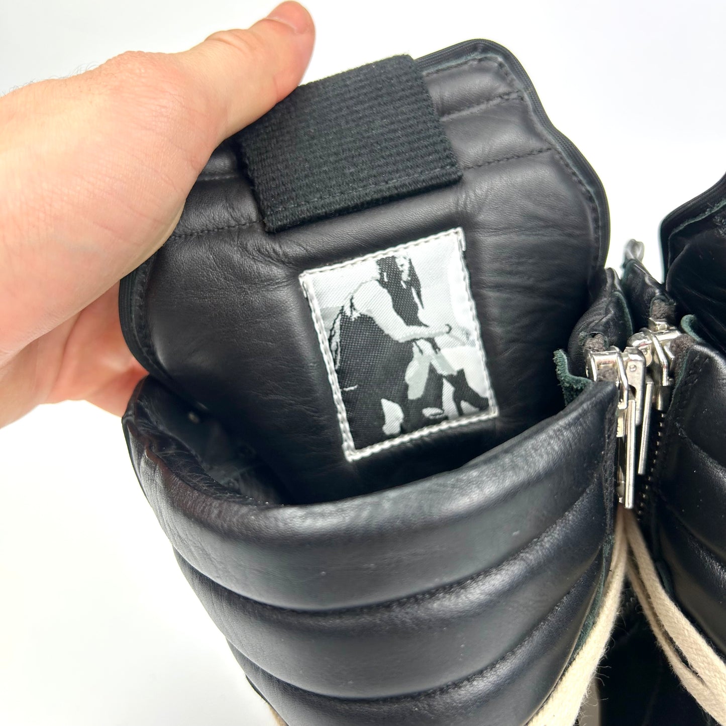 Rick Owens Geobasket Black Leather