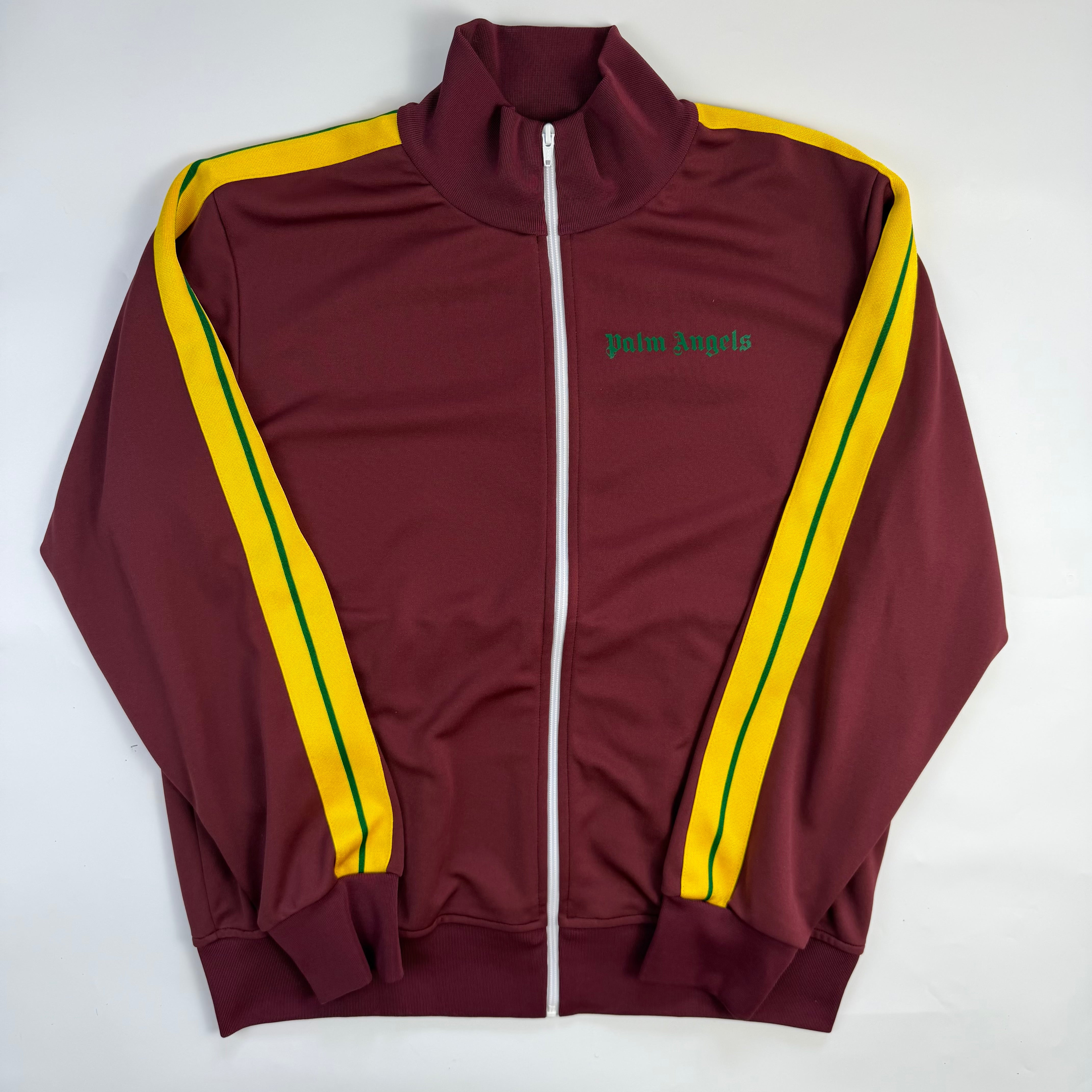 Palm Angels Track Jacket Burgundy/Yellow