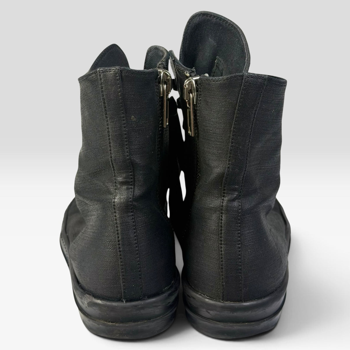 Rick Owens DRKSHDW Vegan Ramones Waxed Triple Black