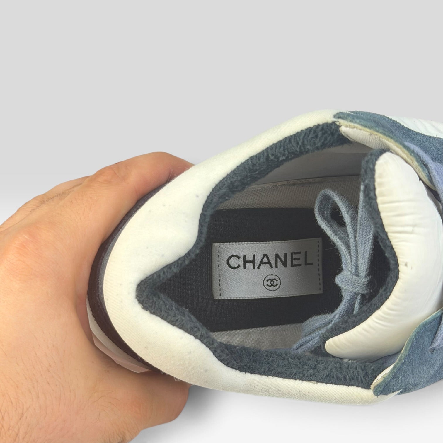 Chanel CC Logo Runner Sneakers Navy/White/Orange | Sneakers Chanel
