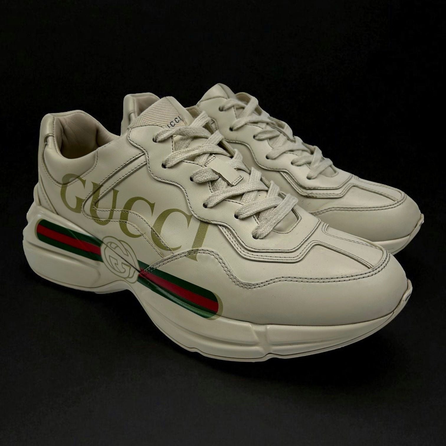 Gucci Rhyton Leather Sneakers