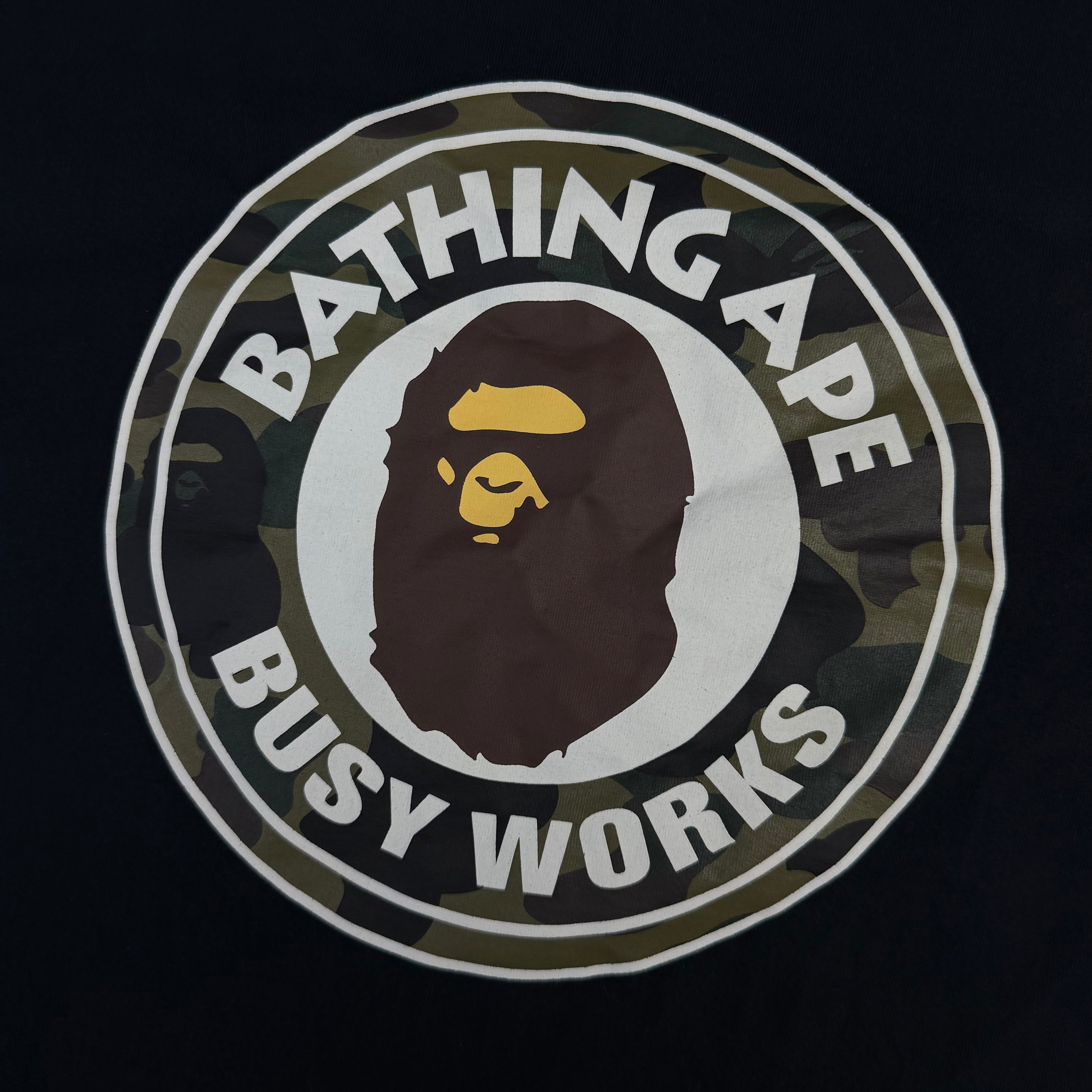 Bape 1st Camo Busy Works T-Shirt Black