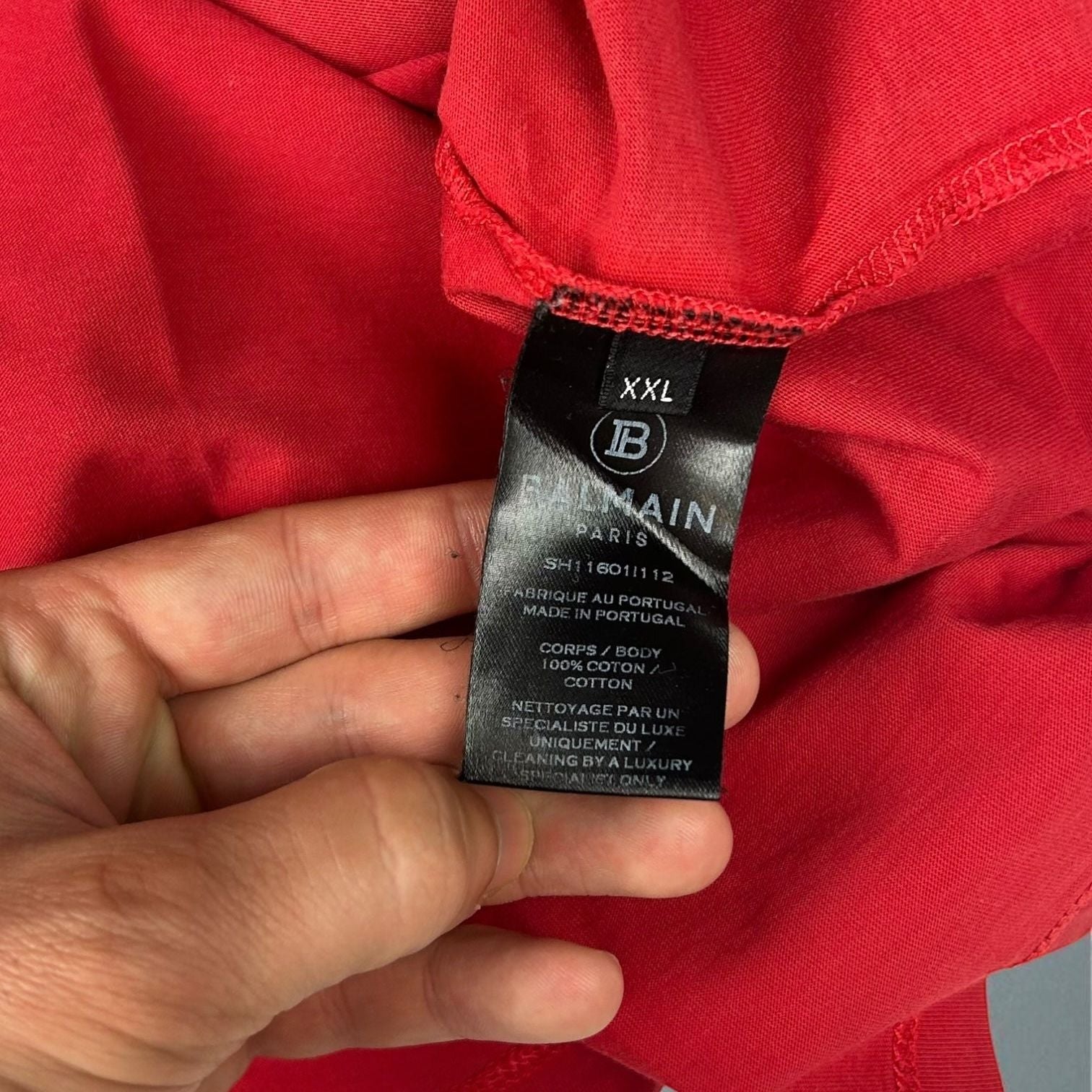 Balmain Red Logo T-shirt