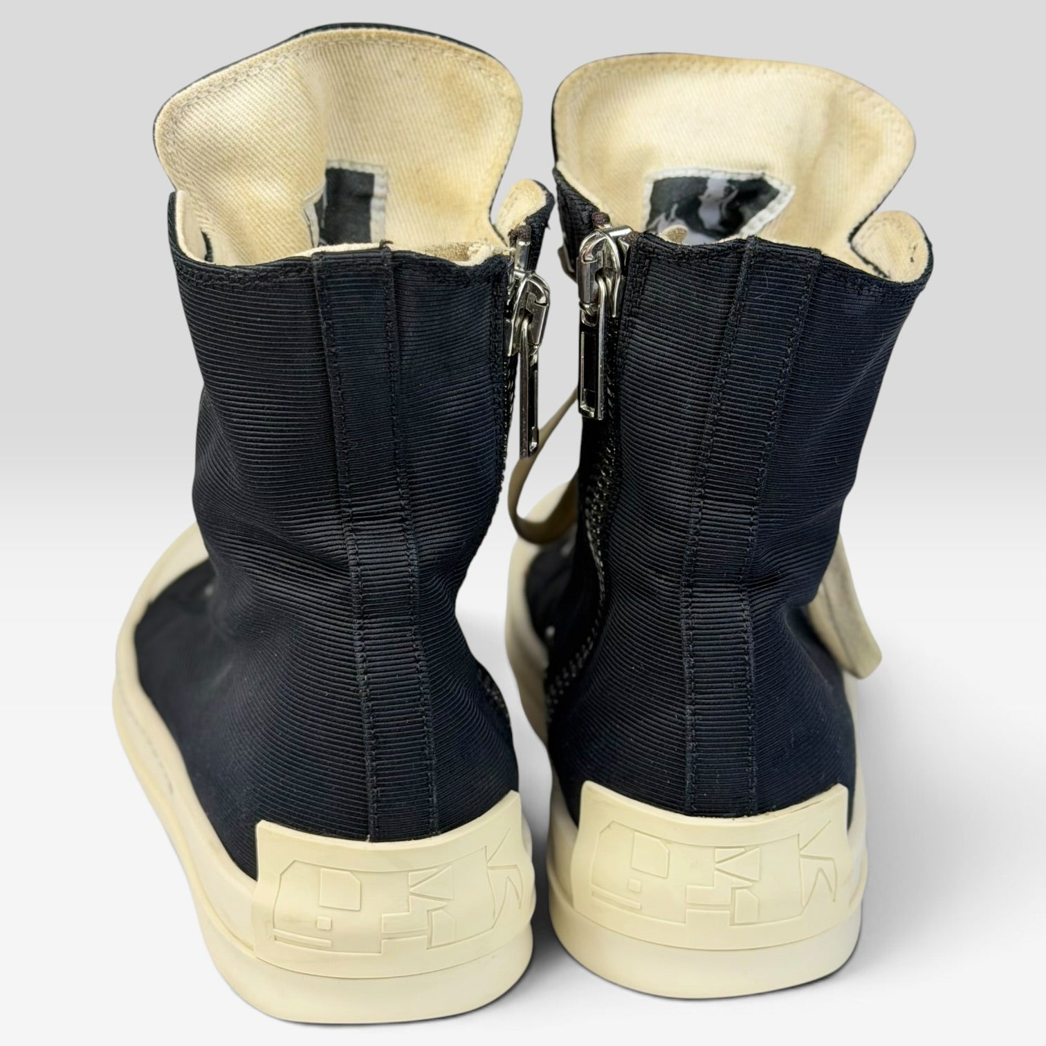 Rick Owens DRKSHDW Ramones High License Plate Black/Milk | Sneakers Rick Owens