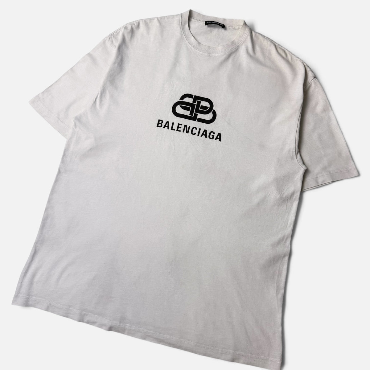 Balenciaga BB Logo Oversized T-Shirt White