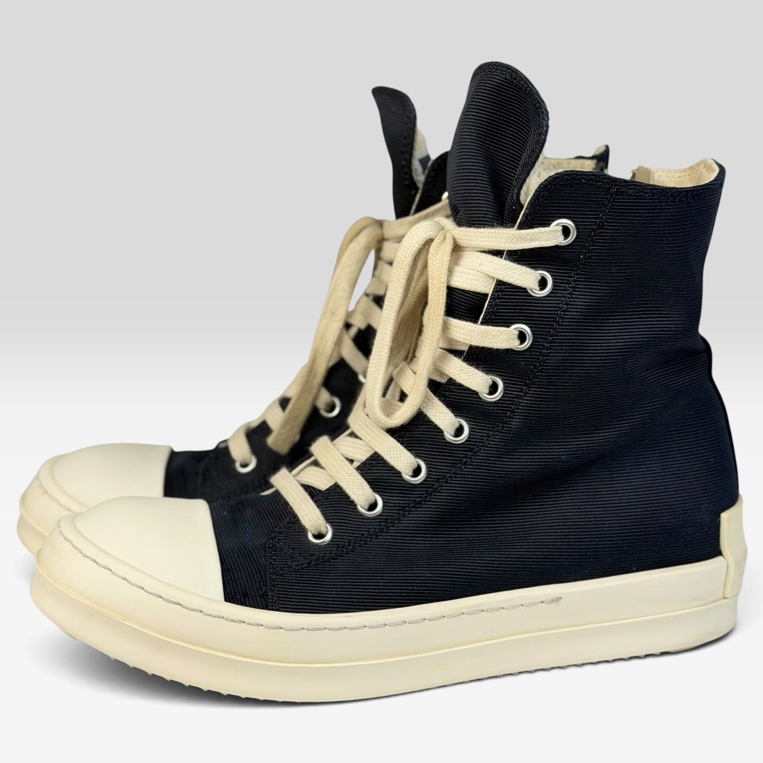 Rick Owens DRKSHDW Ramones High License Plate Black/Milk | Sneakers Rick Owens