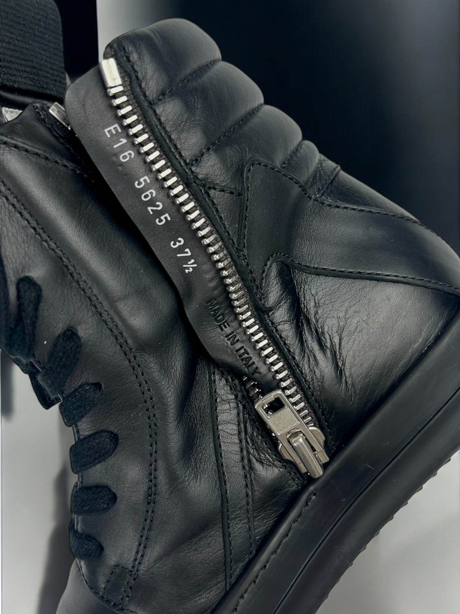 Rick Owens Geobasket Black Leather - V STEALS