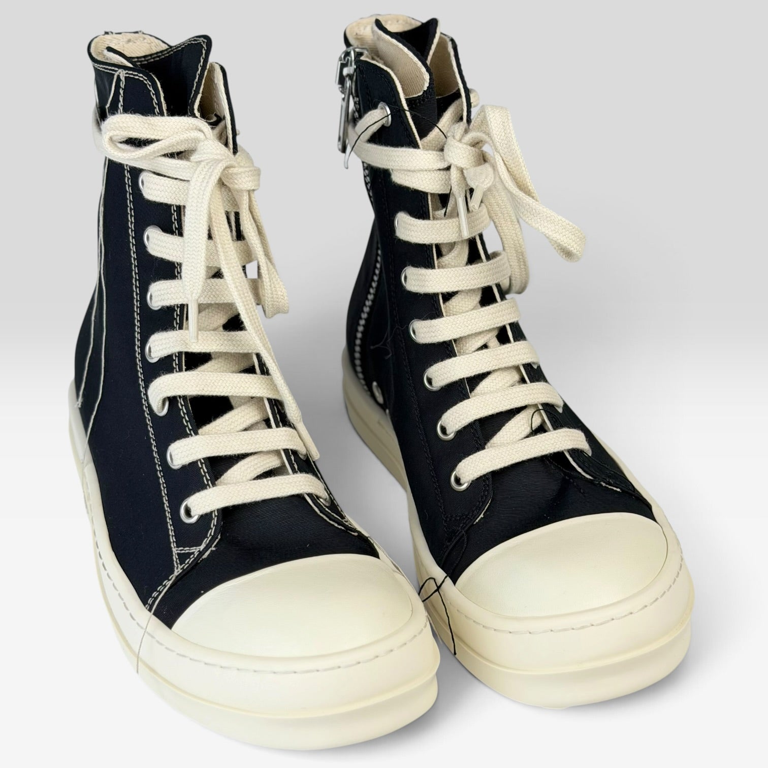 Rick Owens DRKSHDW Ramones High Double Thread Black/Milk