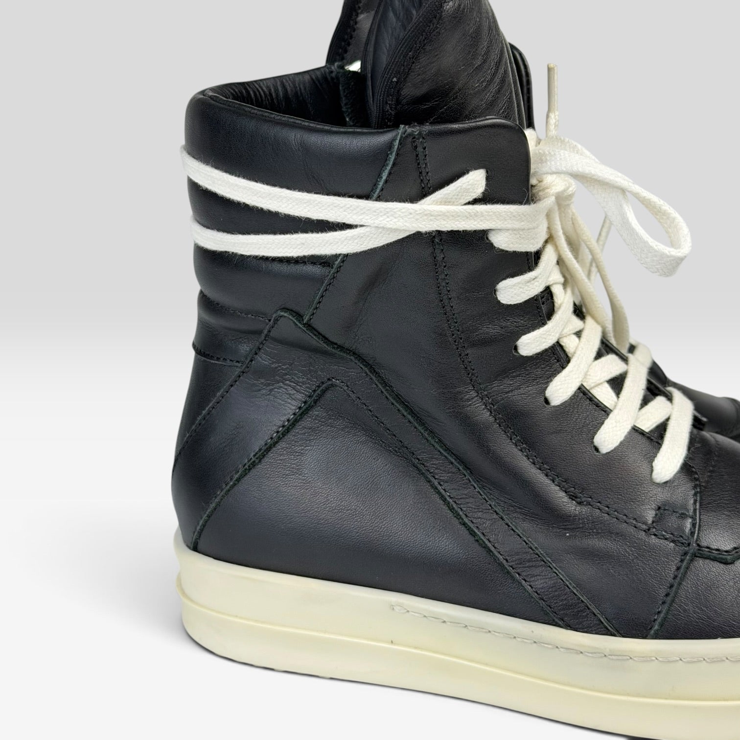 Rick Owens Geobasket Black/Milk | Sneakers Rick Owens
