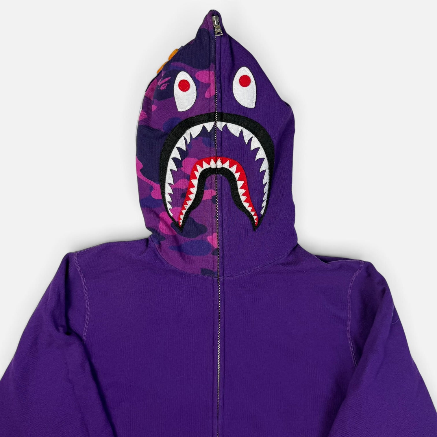BAPE Shark Full Zip Hoodie Purple Camo | Hanorac BAPE