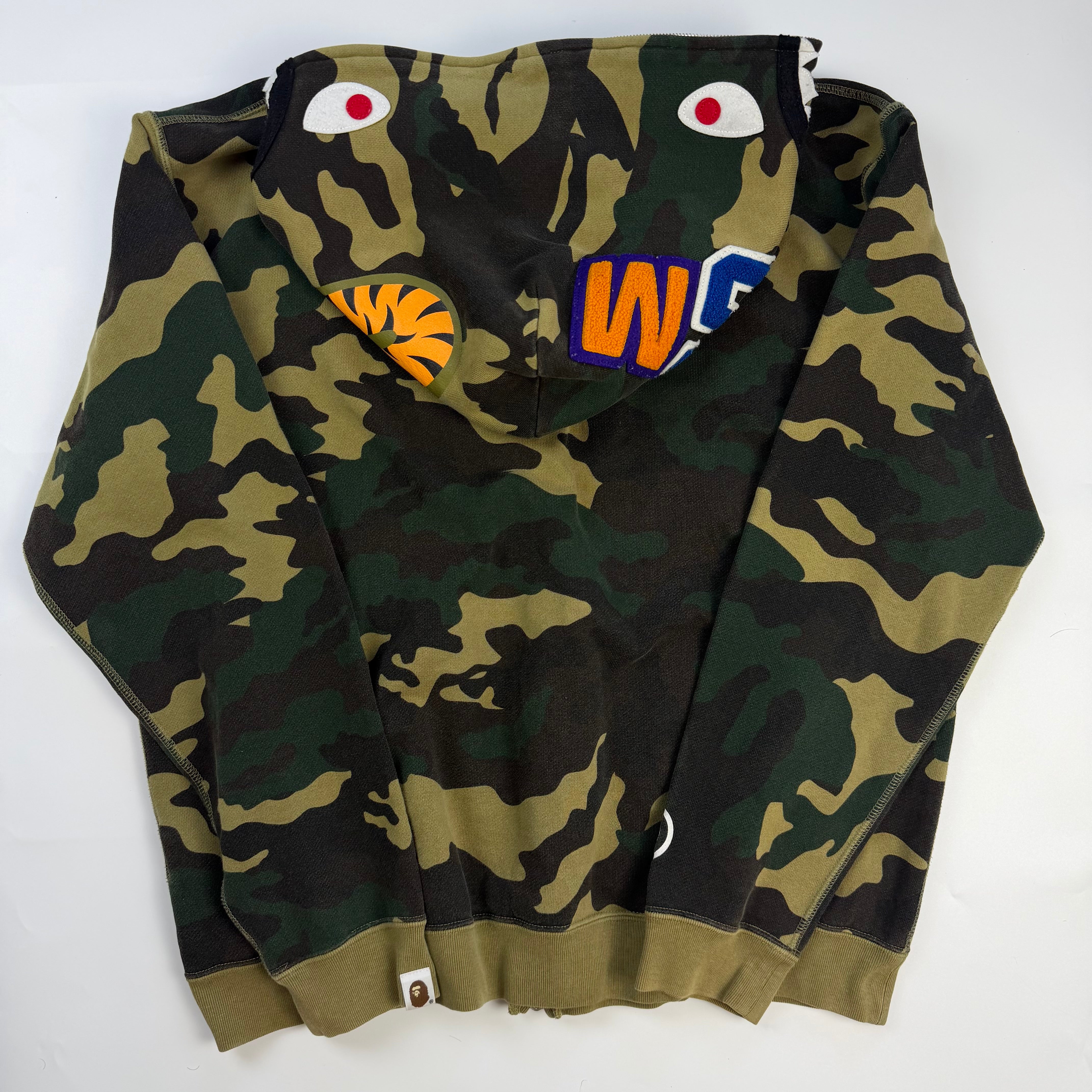 BAPE 1st Camo Shark Full Zip Hoodie Green