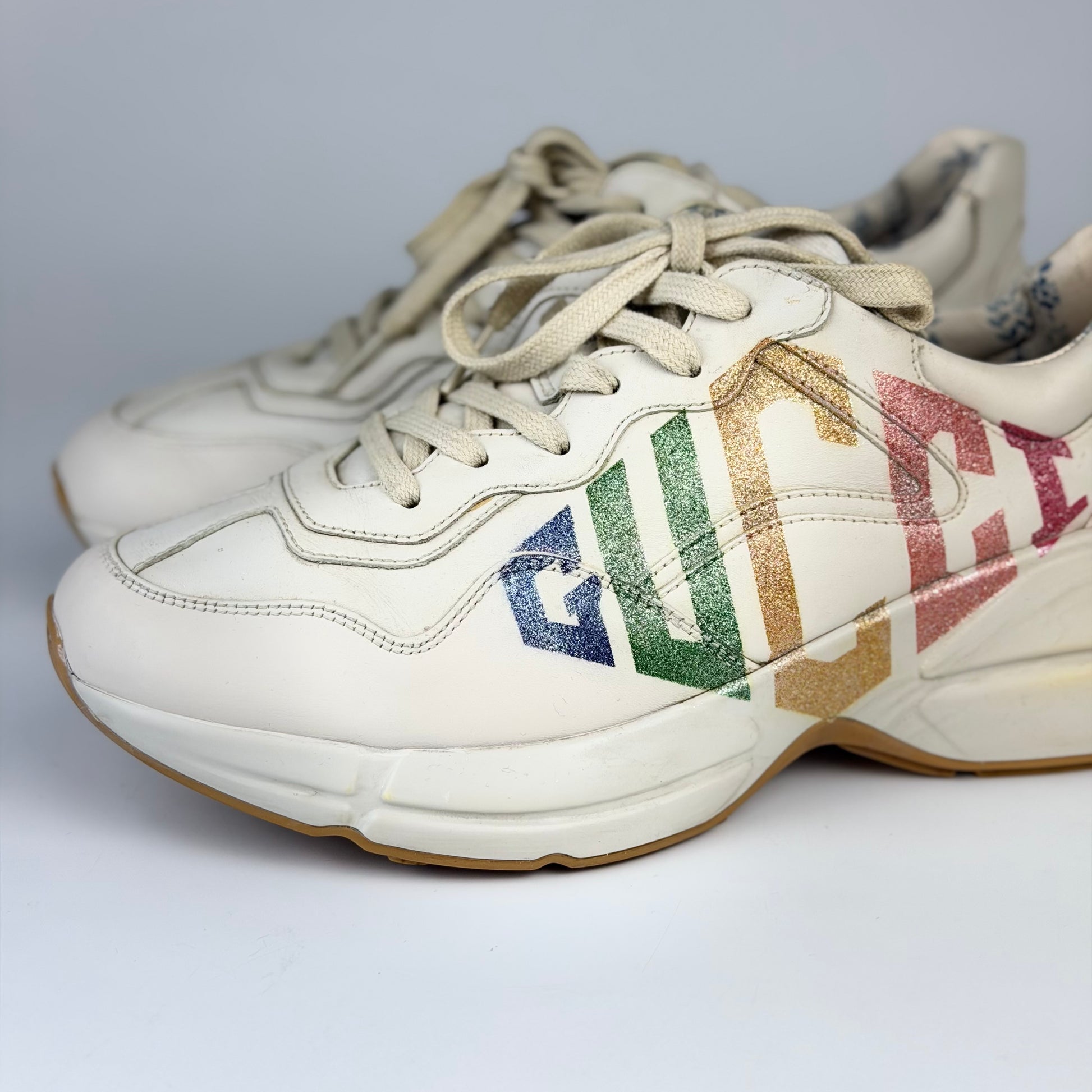 Gucci Rhyton Leather Sneakers