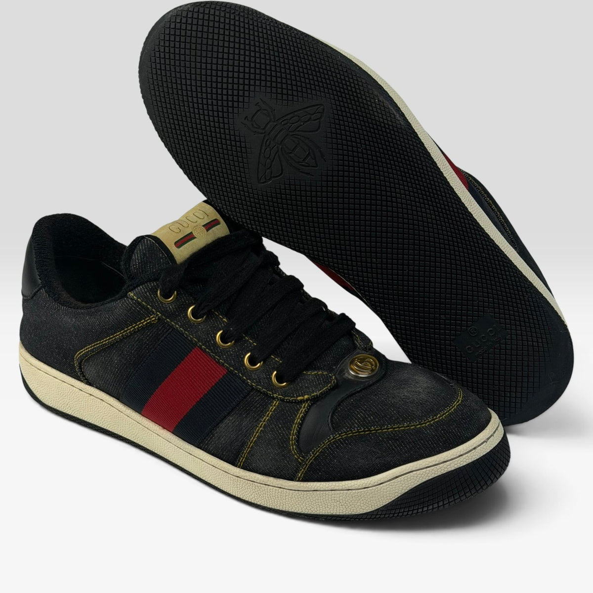 Gucci Screener Denim Sneakers