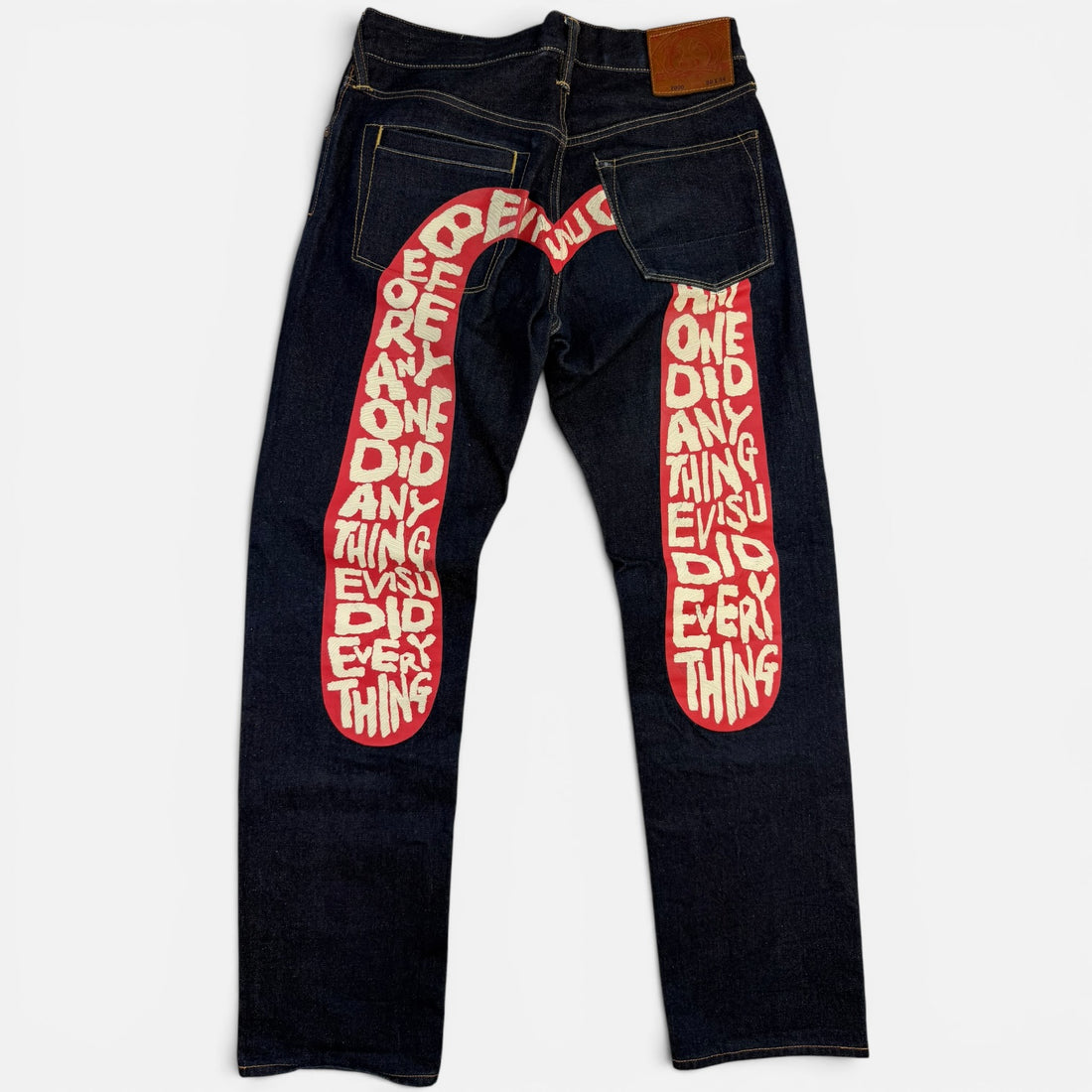 Evisu "Before Anyone Did Anything" Daicock Japanese Denim, roșu, vedere din față