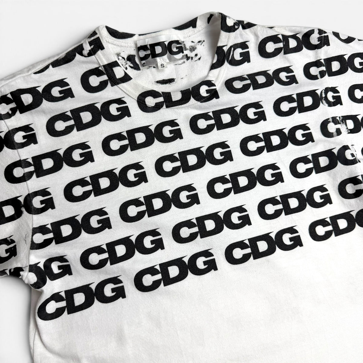 Comme Des Garçons CDG All-Over Print T-Shirt White