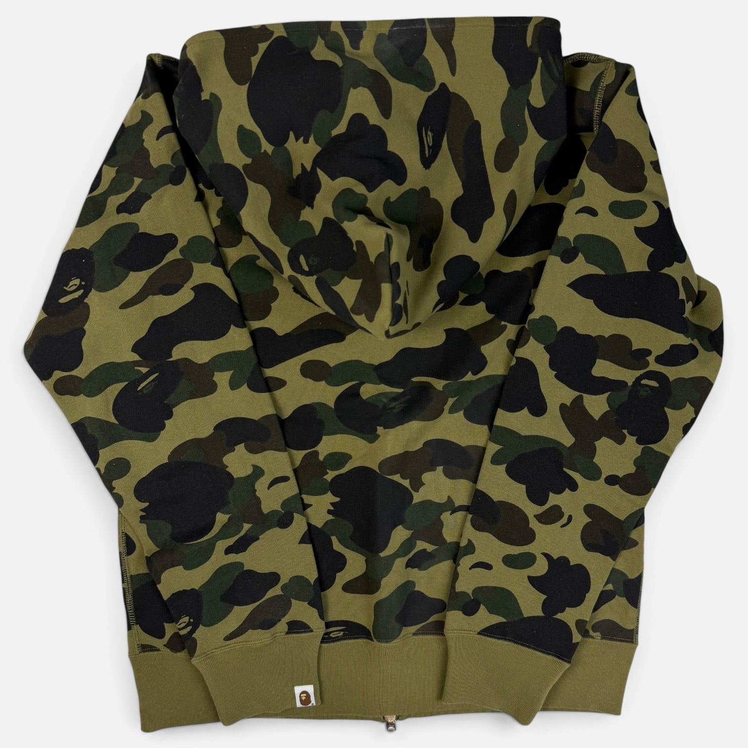BAPE 1st Camo Full Zip Hoodie Green | Hanorac BAPE