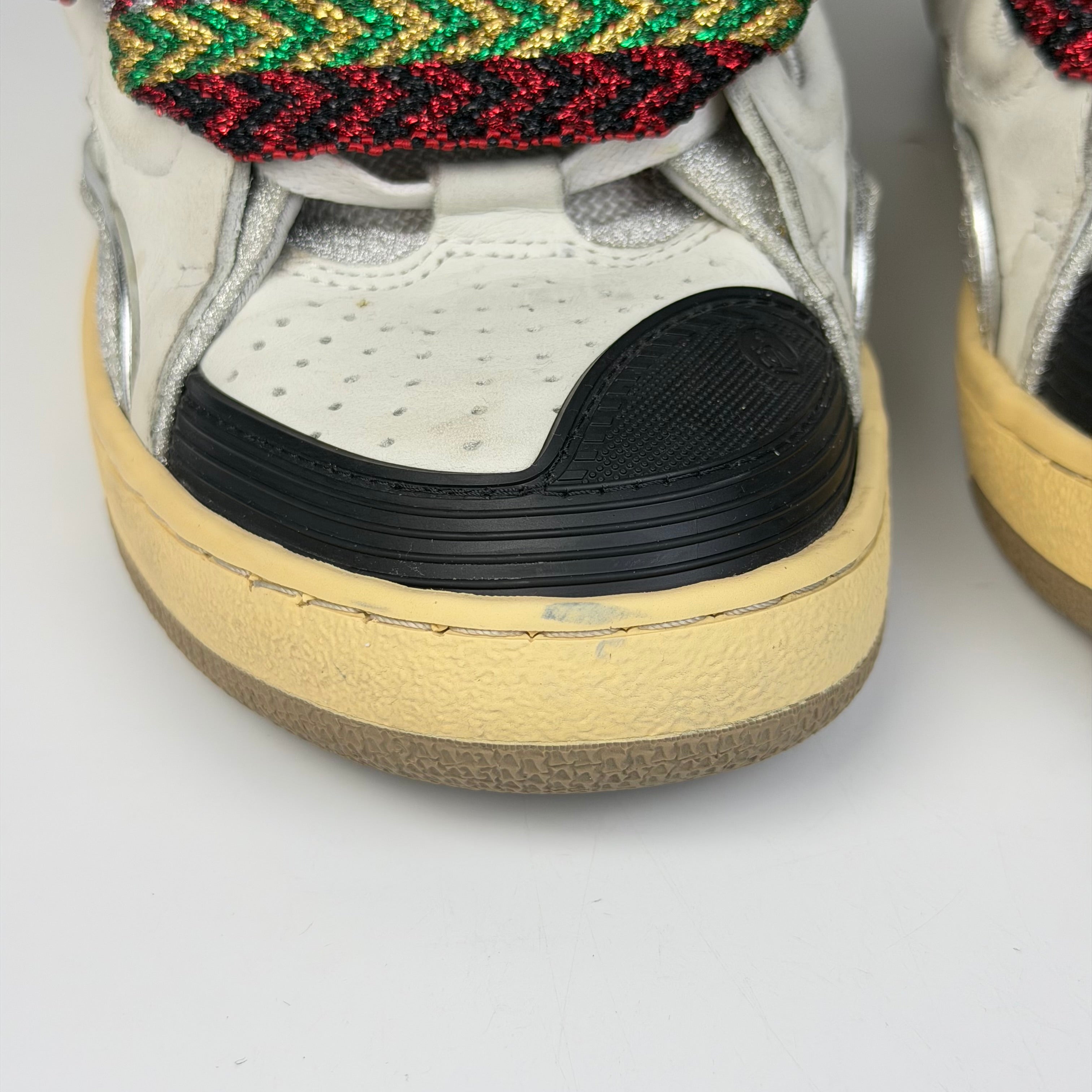 Lanvin White Ivory Glitter Sneakers