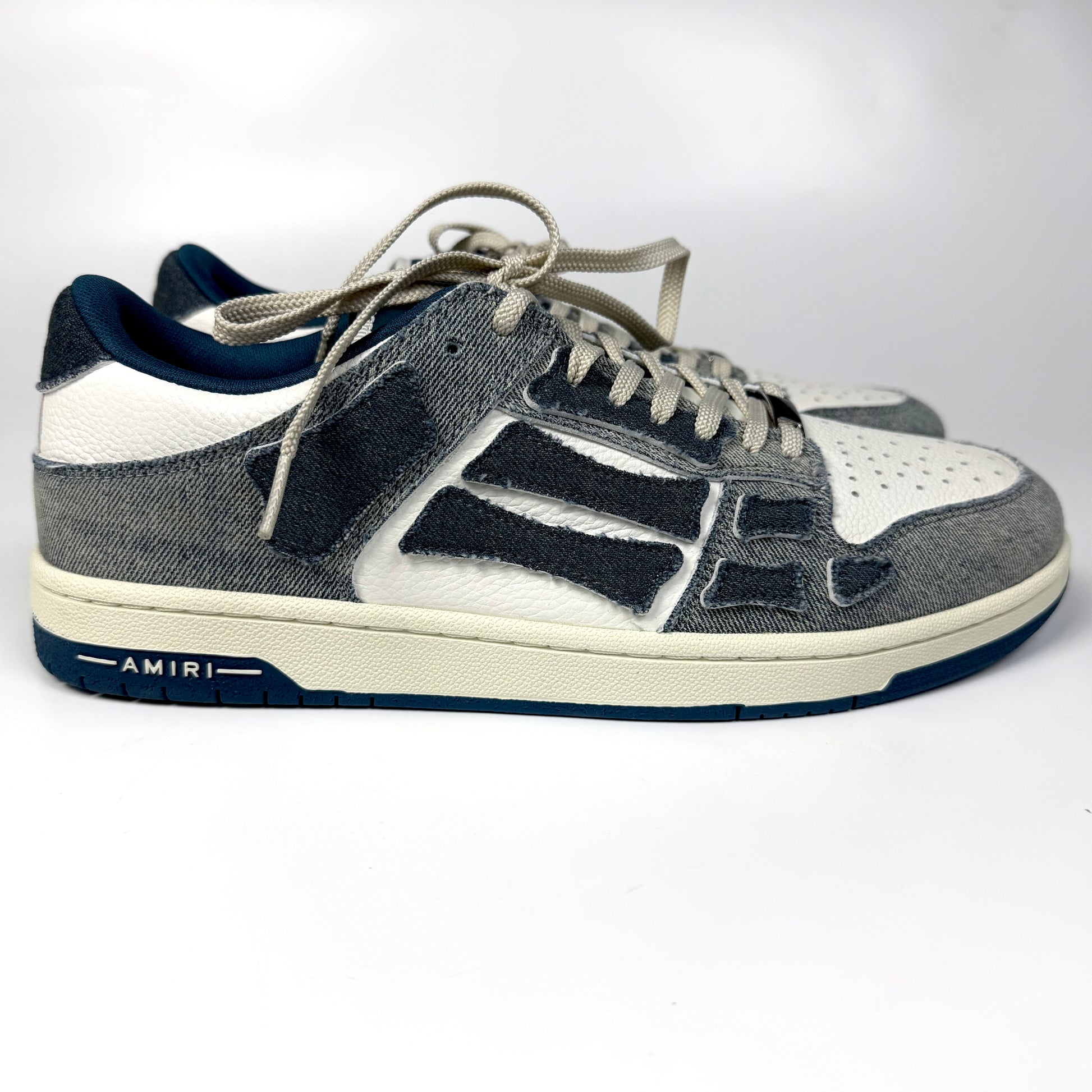 Amiri Skel-Top Denim Sneakers