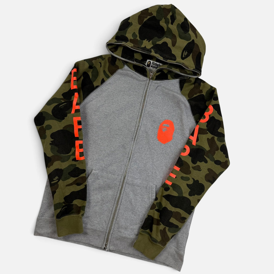 BAPE 1st Camo Colorblock Full-Zip Hoodie, vedere din față