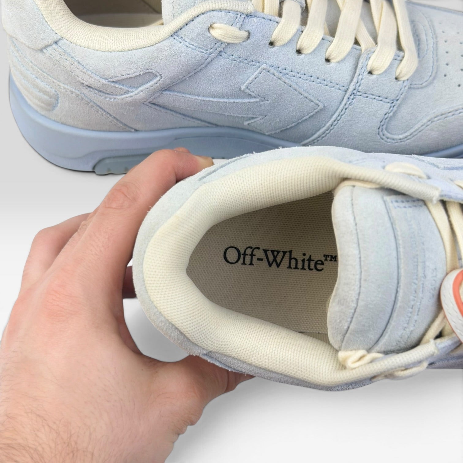 Off-White Out Of Office Light Blue Suede | Sneakers Off-White