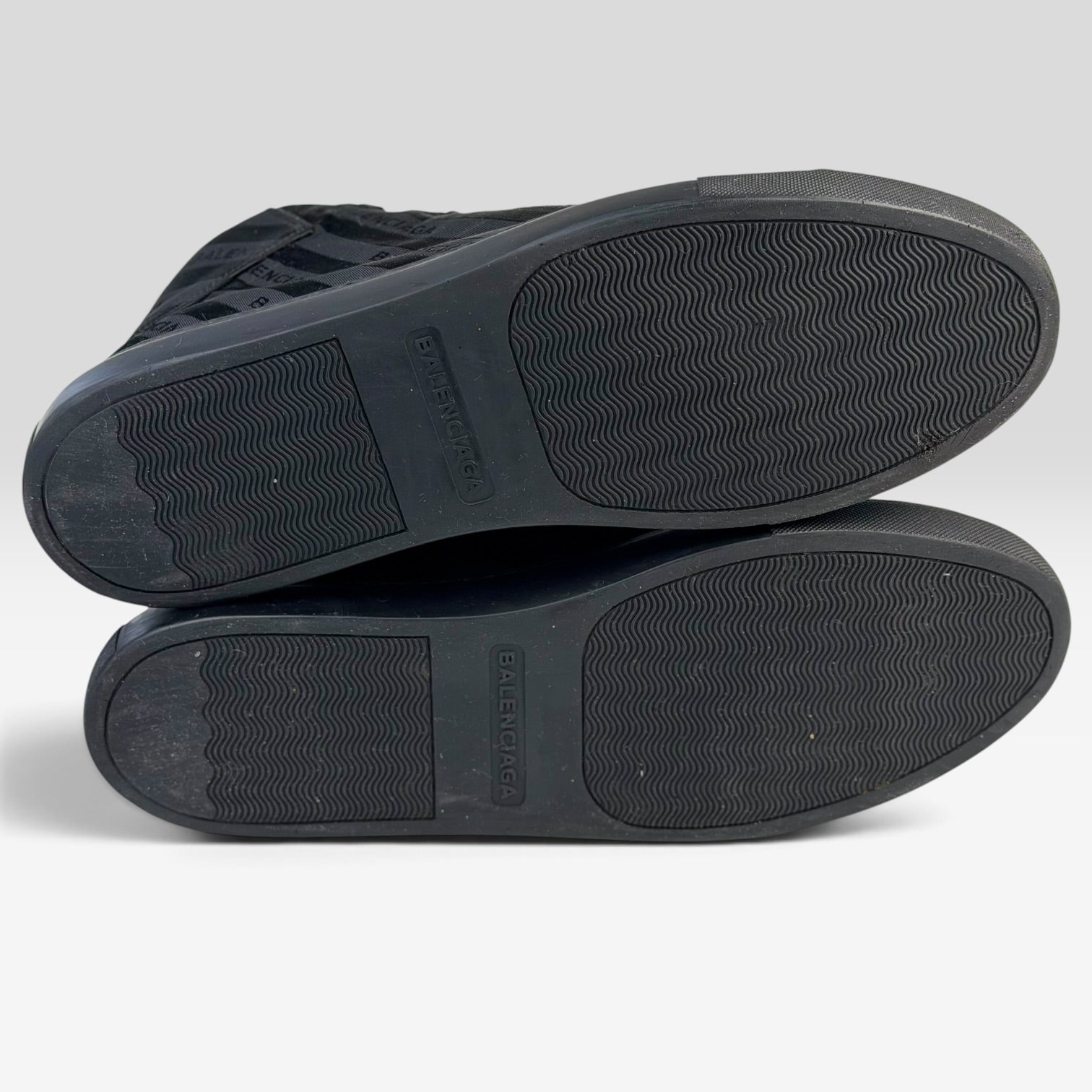 Balenciaga Arena High-Top Logo Stripe Black