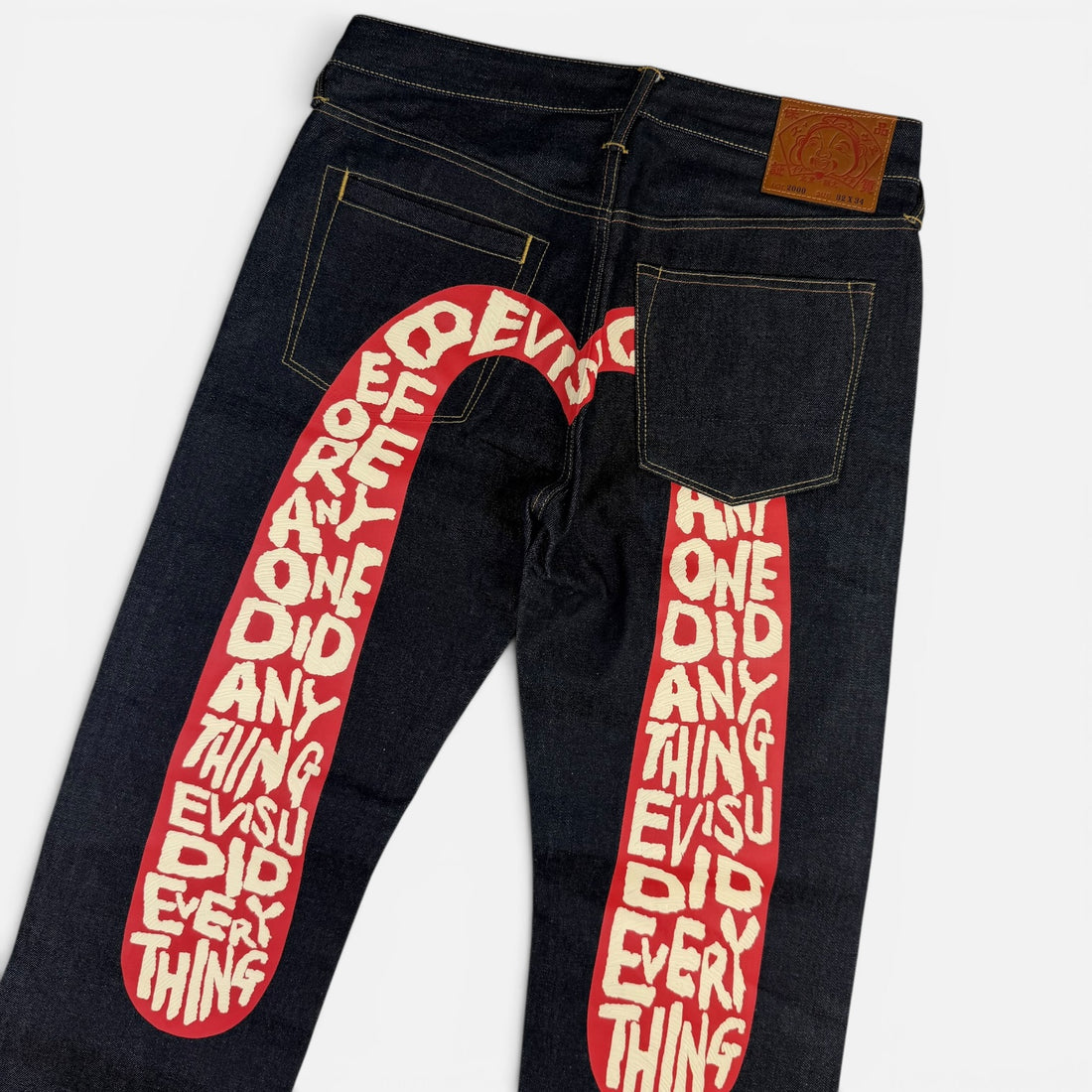 Evisu "Before Anyone Did Anything" Daicock Japanese Denim, roșu, vedere din față