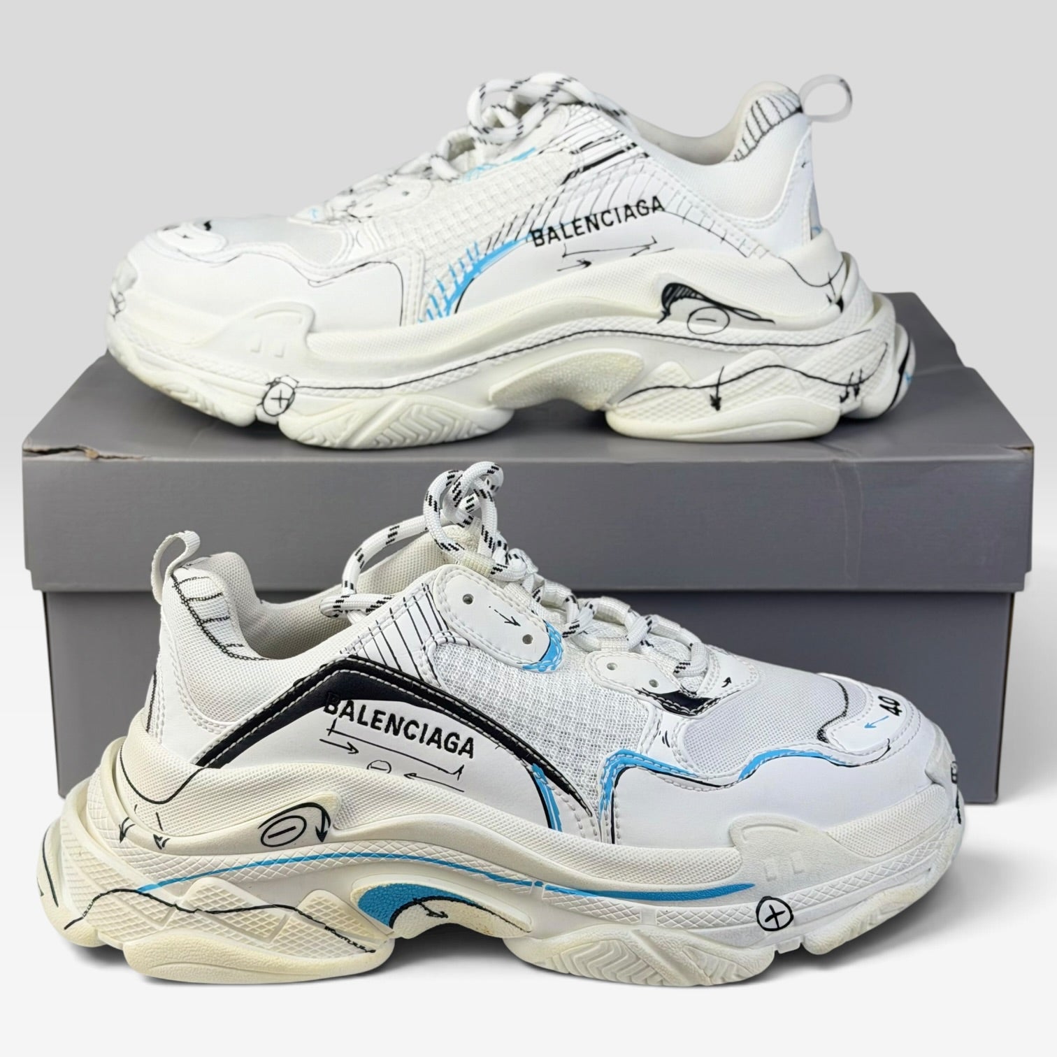 Balenciaga Triple S White Sketch | Sneakers Balenciaga