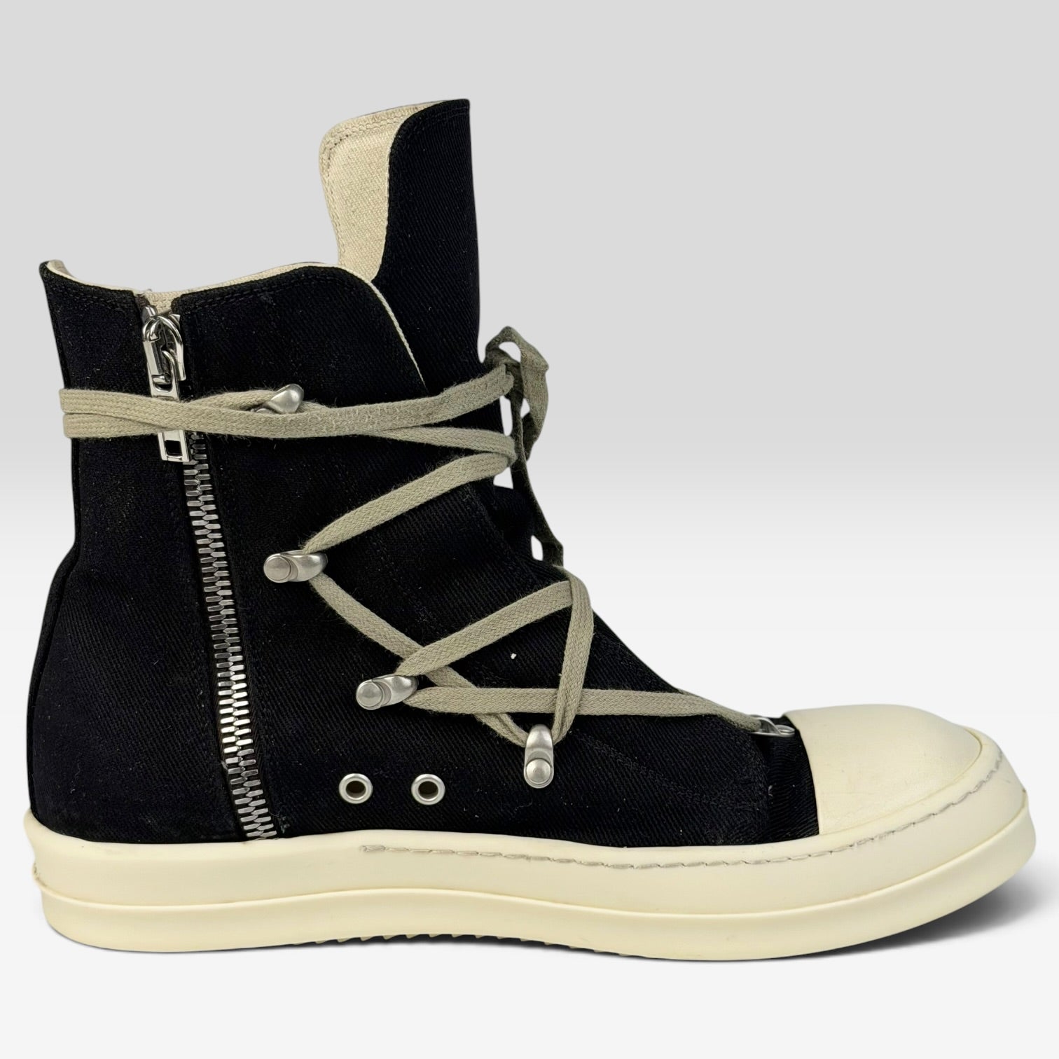 Rick Owens DRKSHDW Hexagram Ramones High Black/Milk