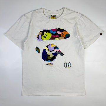BAPE Color Camo Ape Face T-Shirt White