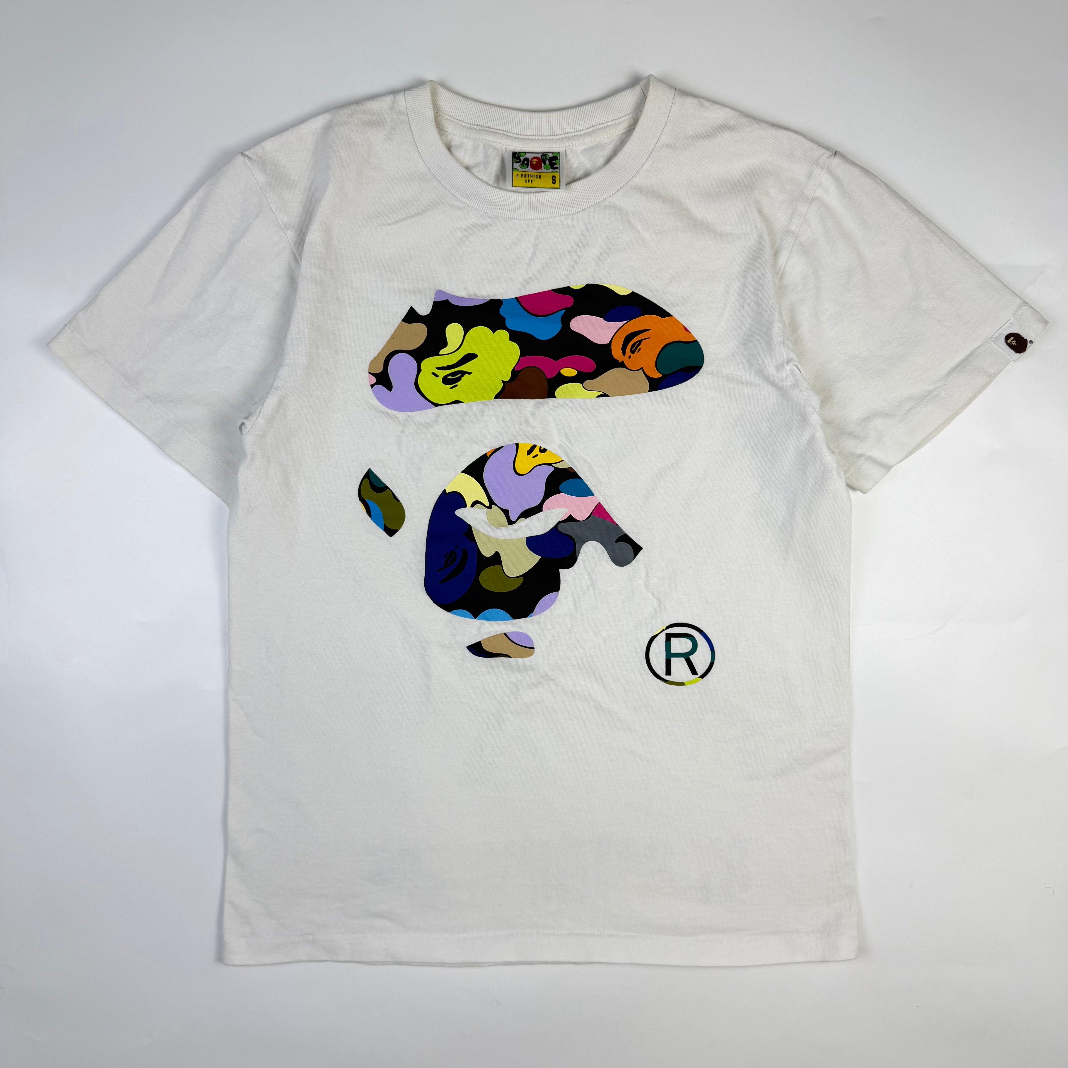 BAPE Color Camo Ape Face T-Shirt White