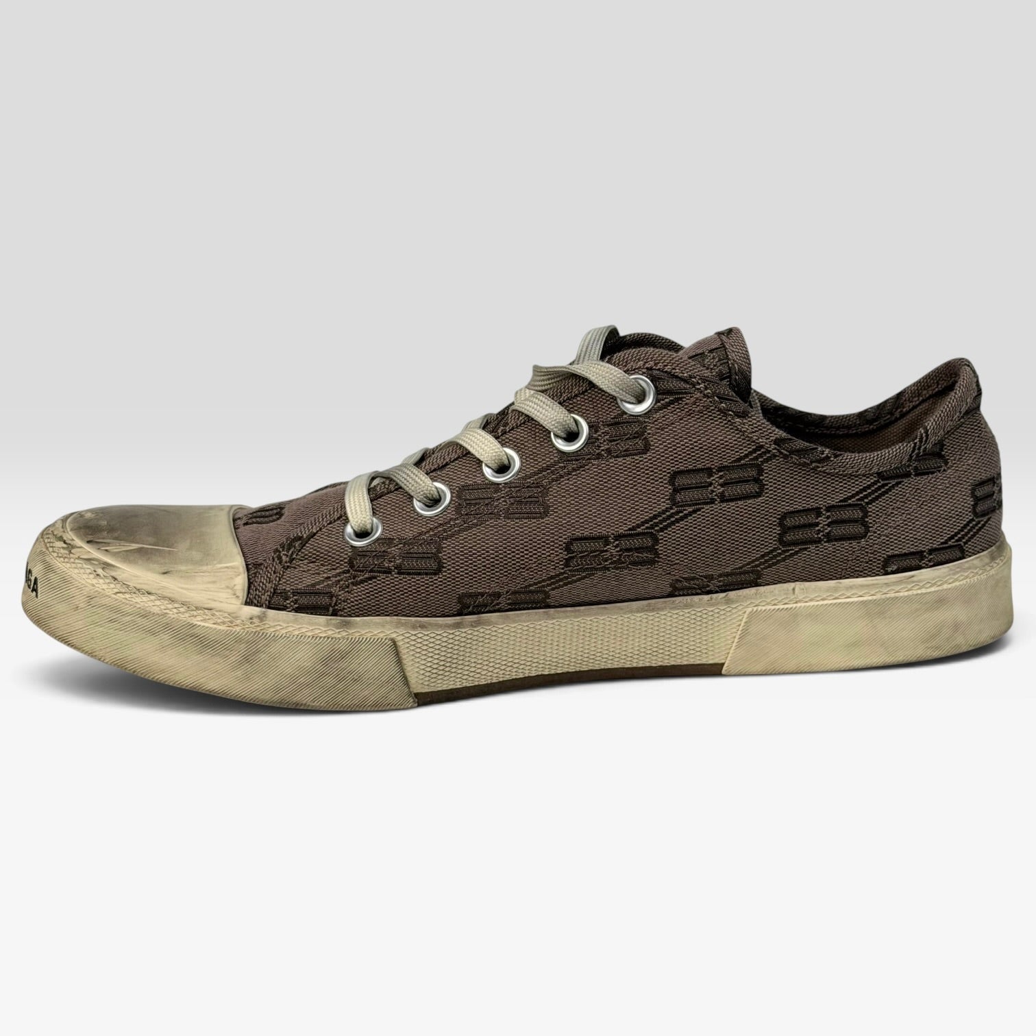 Balenciaga Paris Low Top BB Monogram Dark Beige/Brown