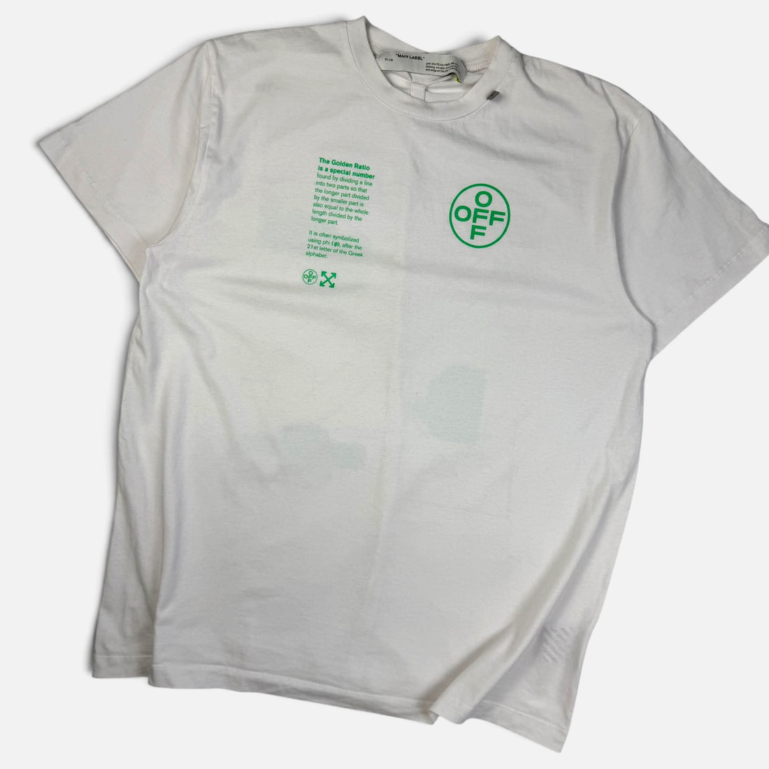 Off-White Golden Ratio T-Shirt, alb, vedere din față