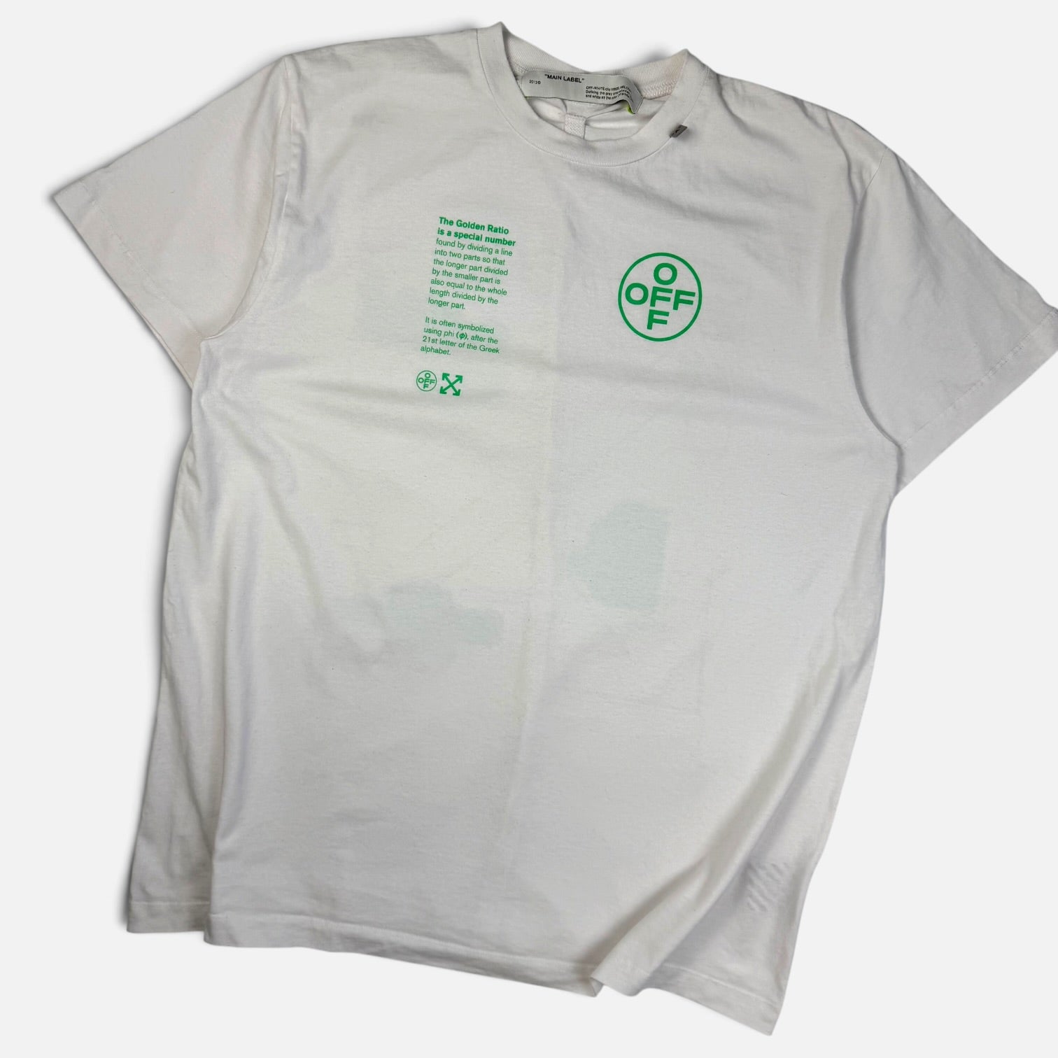 Off-White Golden Ratio T-Shirt, alb, vedere laterală