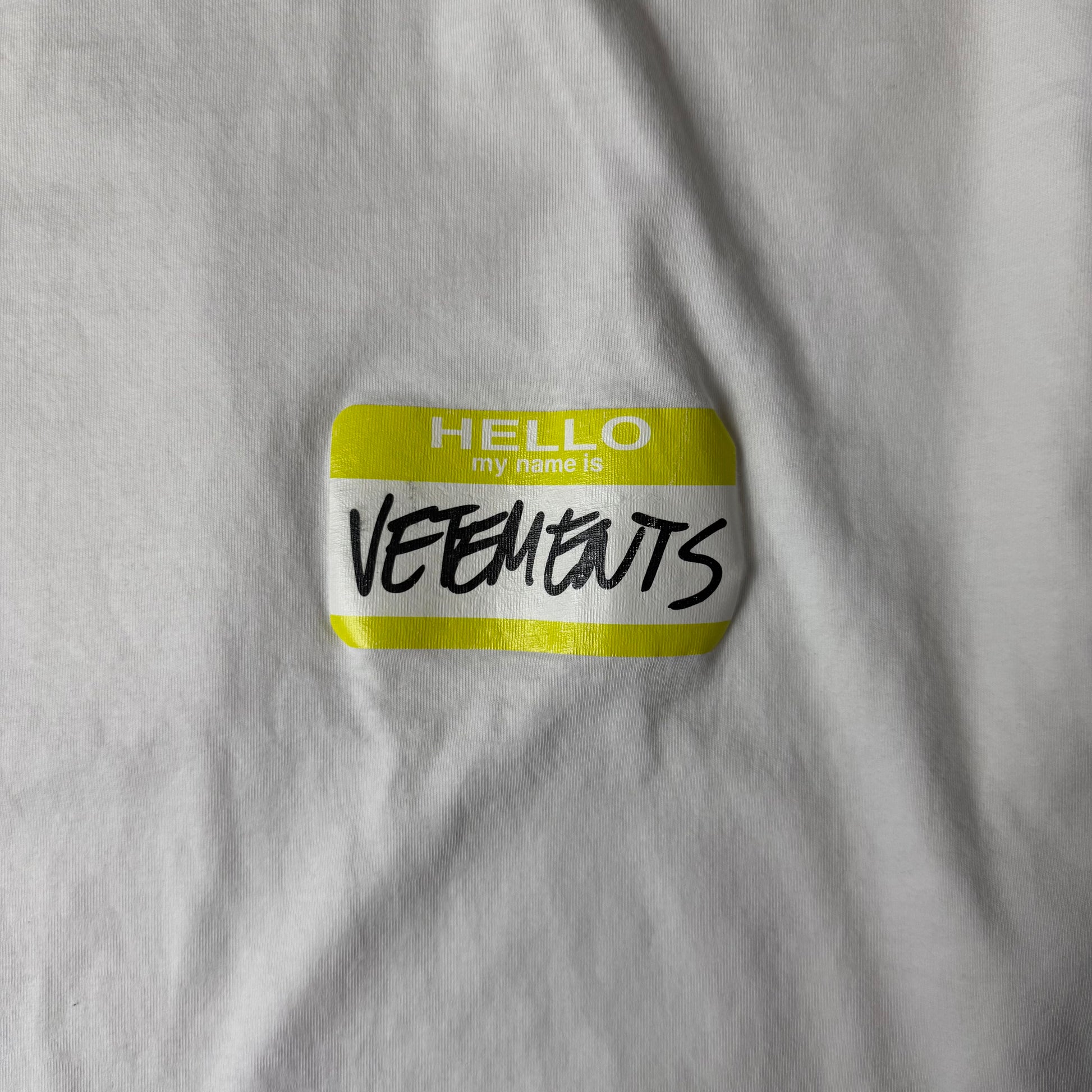 Vetements Hello My Name Is Vetements T-shirt