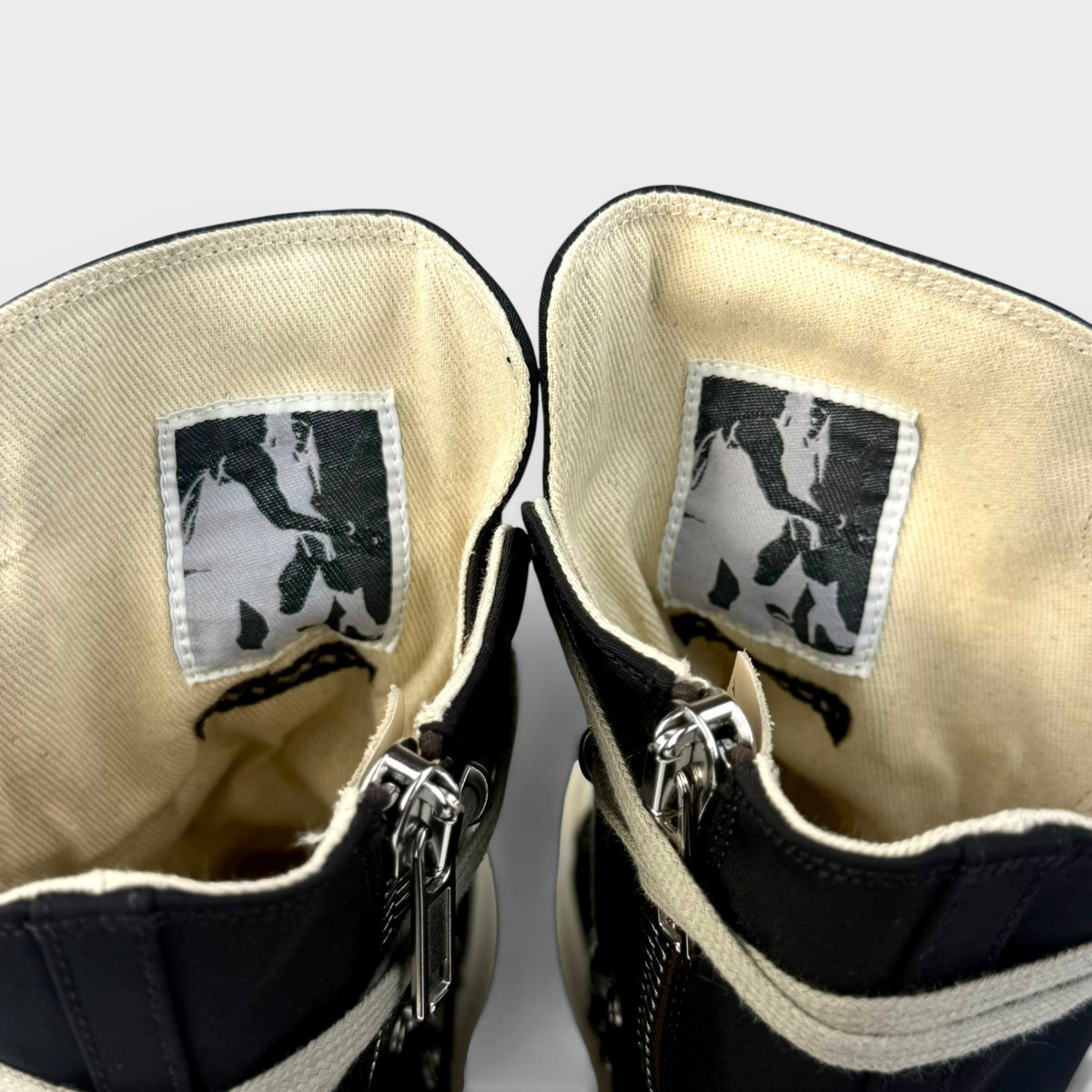 Rick Owens DRKSHDW Hexagram Ramones High Black/Milk