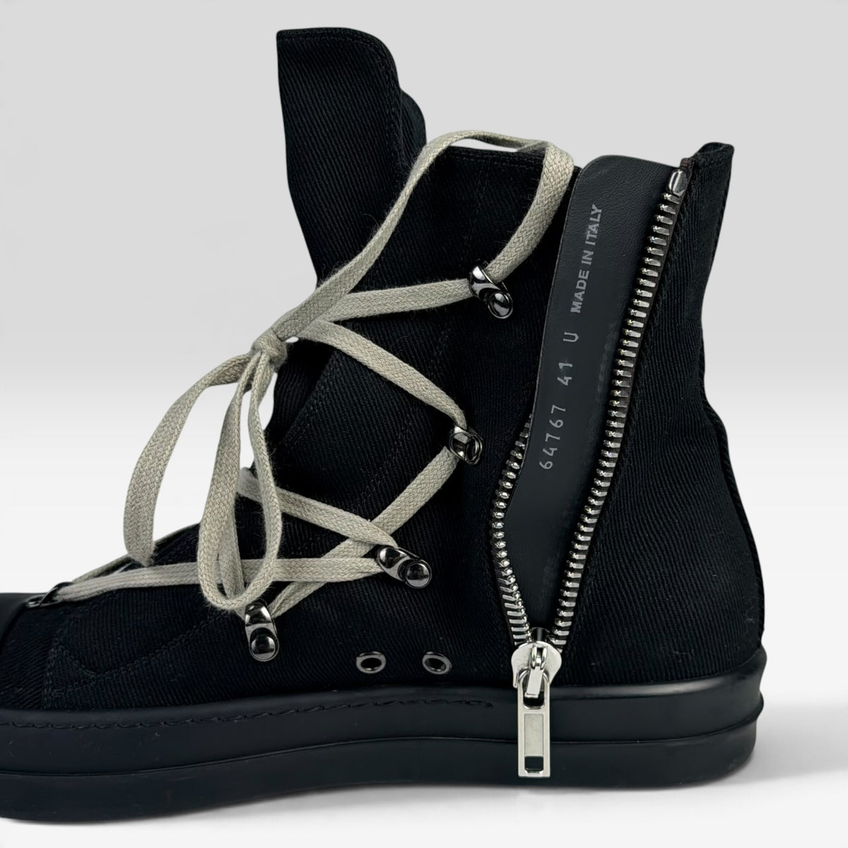Rick Owens DRKSHDW Hexagram Ramones High Black/Pearl – Incaltaminte Barbati RICK OWENS DRKSHDW în mărimile 41 la V STEALS.