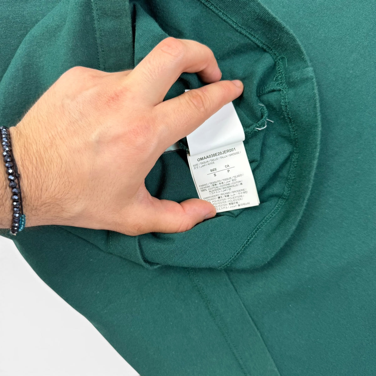 Off-White Hand Painted T-Shirt Green