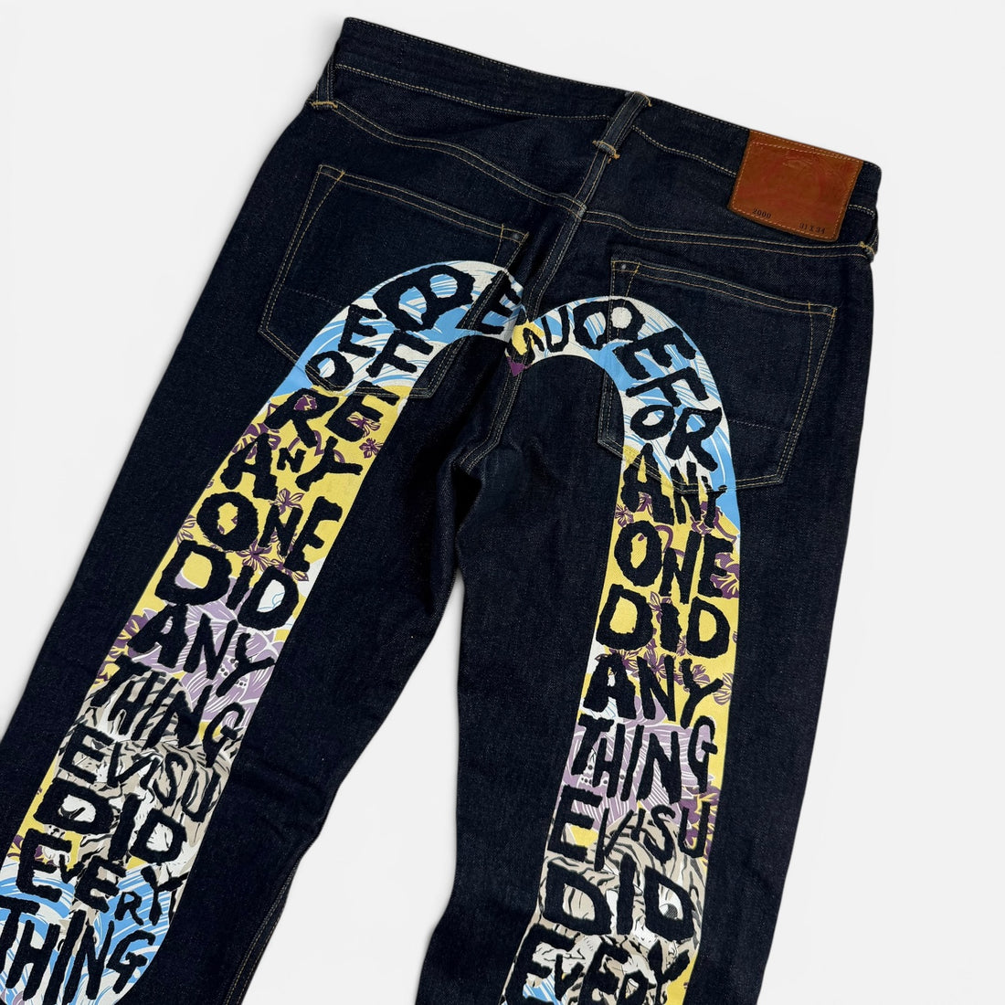 Evisu "Before Anyone Did Anything" Daicock Japanese Denim, vedere din față