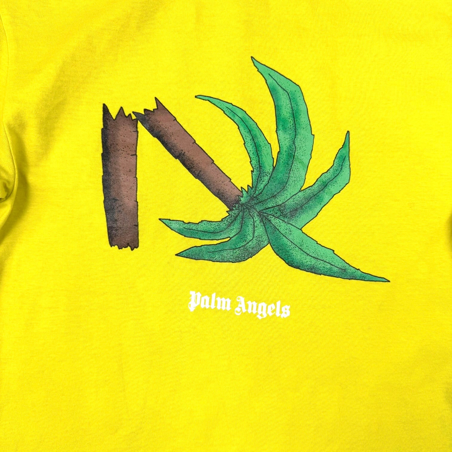 Palm Angels Classic Broken Palm T-Shirt Yellow