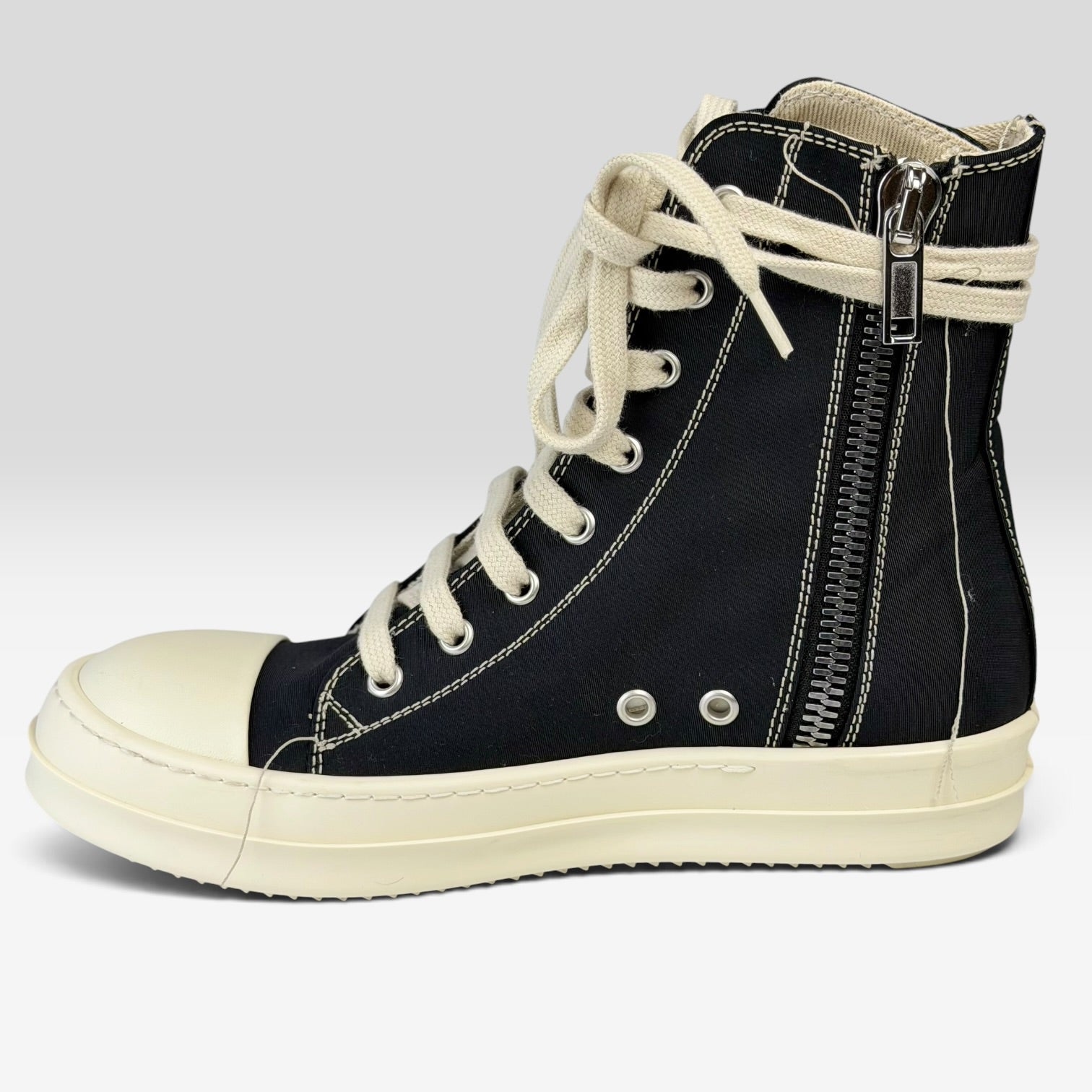 Rick Owens DRKSHDW Ramones High Double Thread Black/Milk