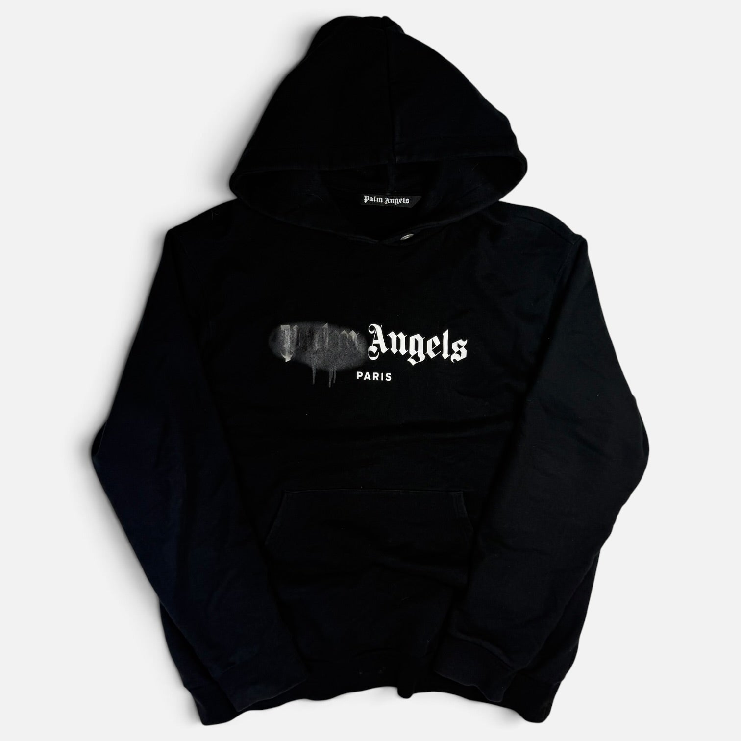 Palm Angels Black Sprayed Hoodie Black
