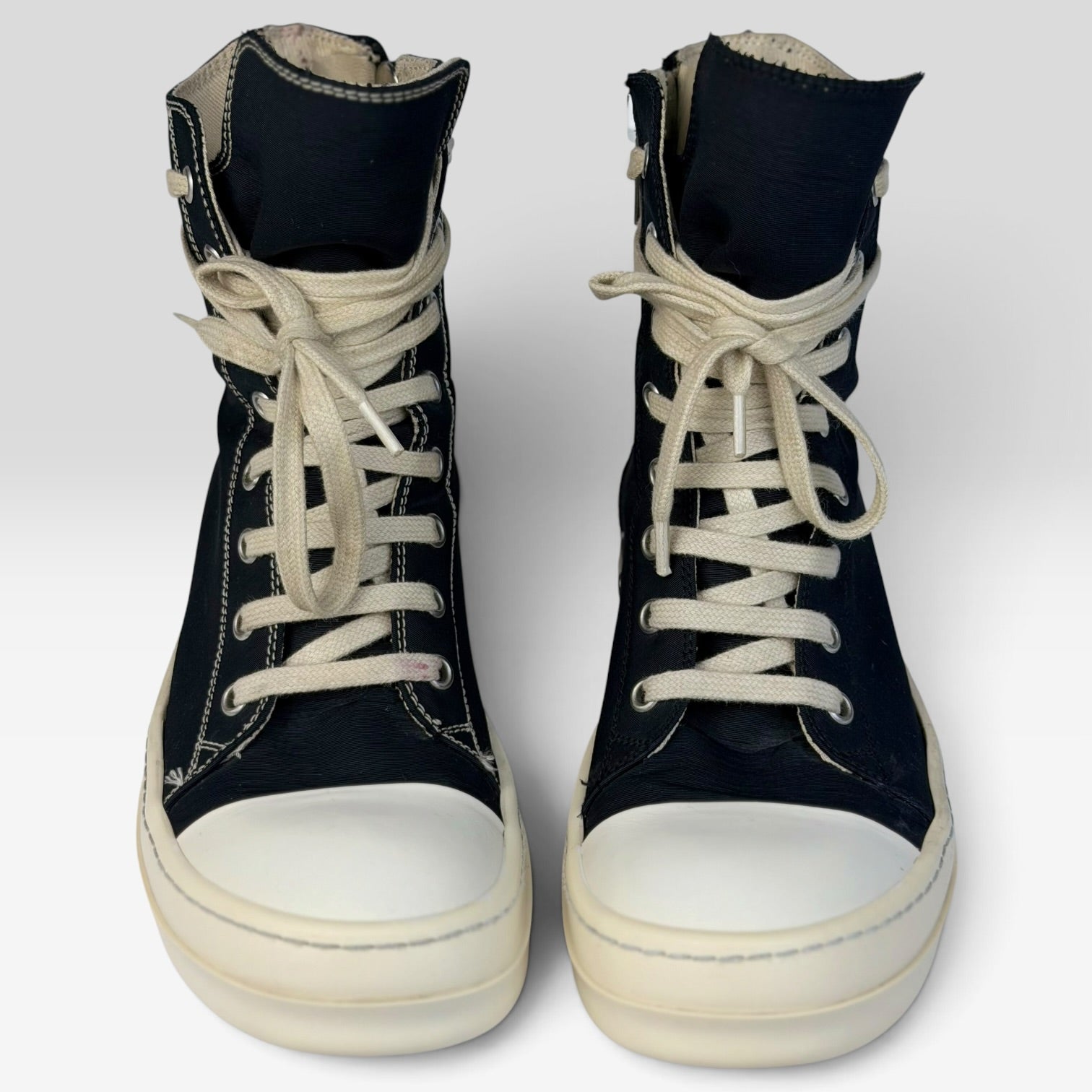 Rick Owens DRKSHDW Ramones High Double Stitch Black/Milk | Sneakers Rick Owens