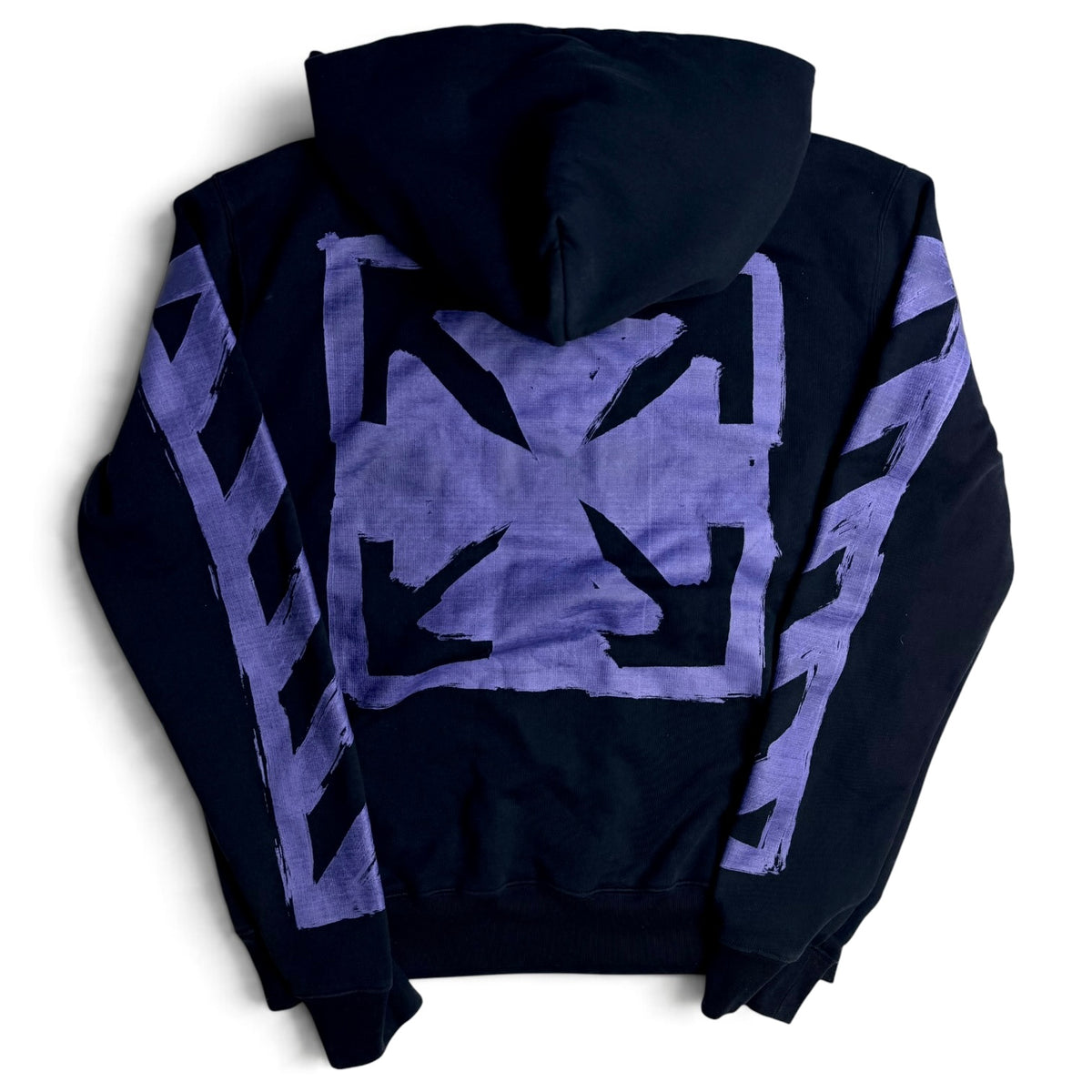 Off-White Marker Hoodie Black/Purple