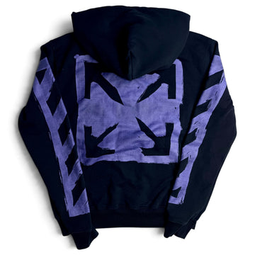 Off-White Marker Hoodie Black/Purple