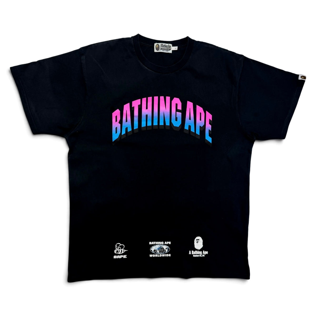 BAPE Gradient College Relaxed Fit Tee Black