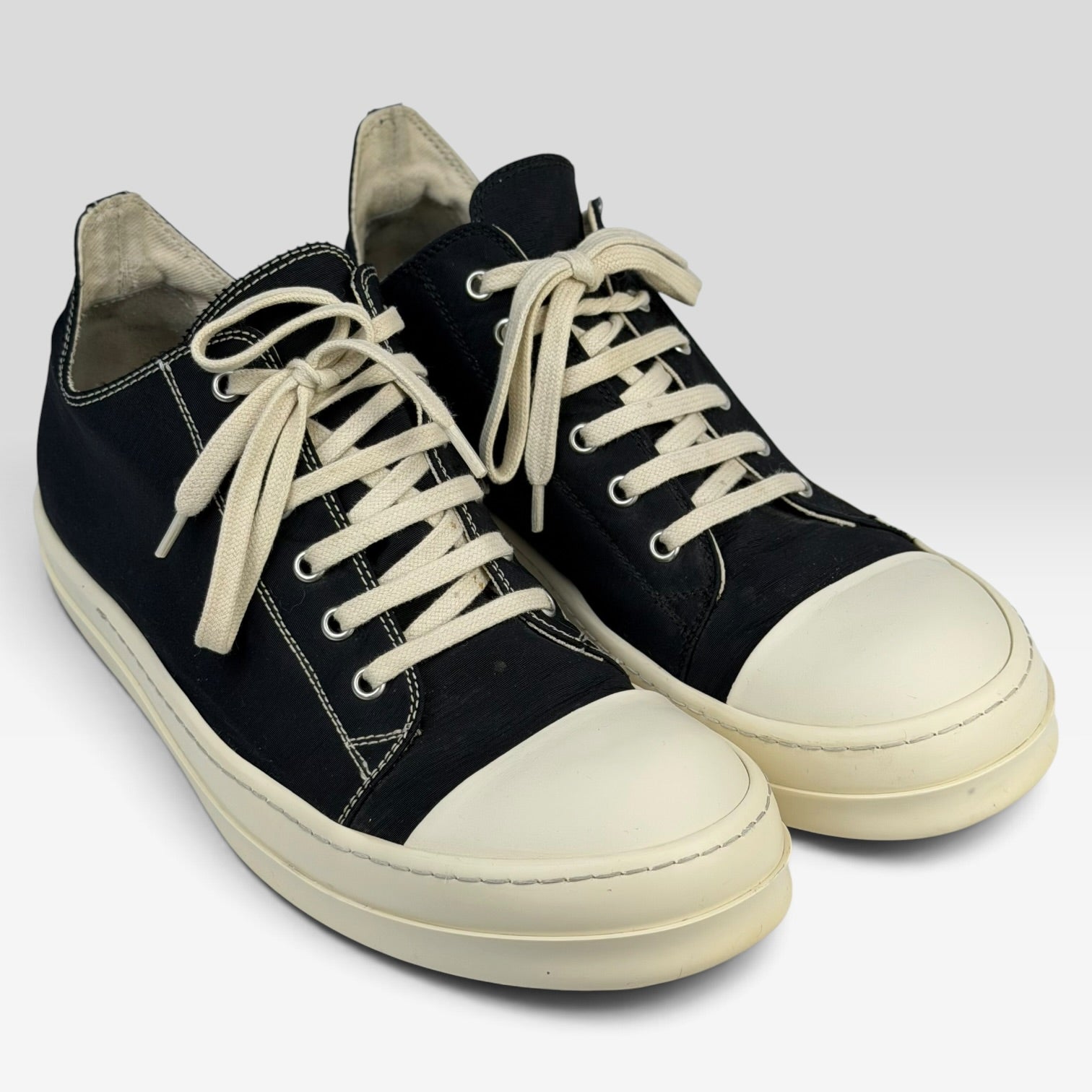Rick Owens DRKSHDW Ramones Low Double Stitch Black/Milk